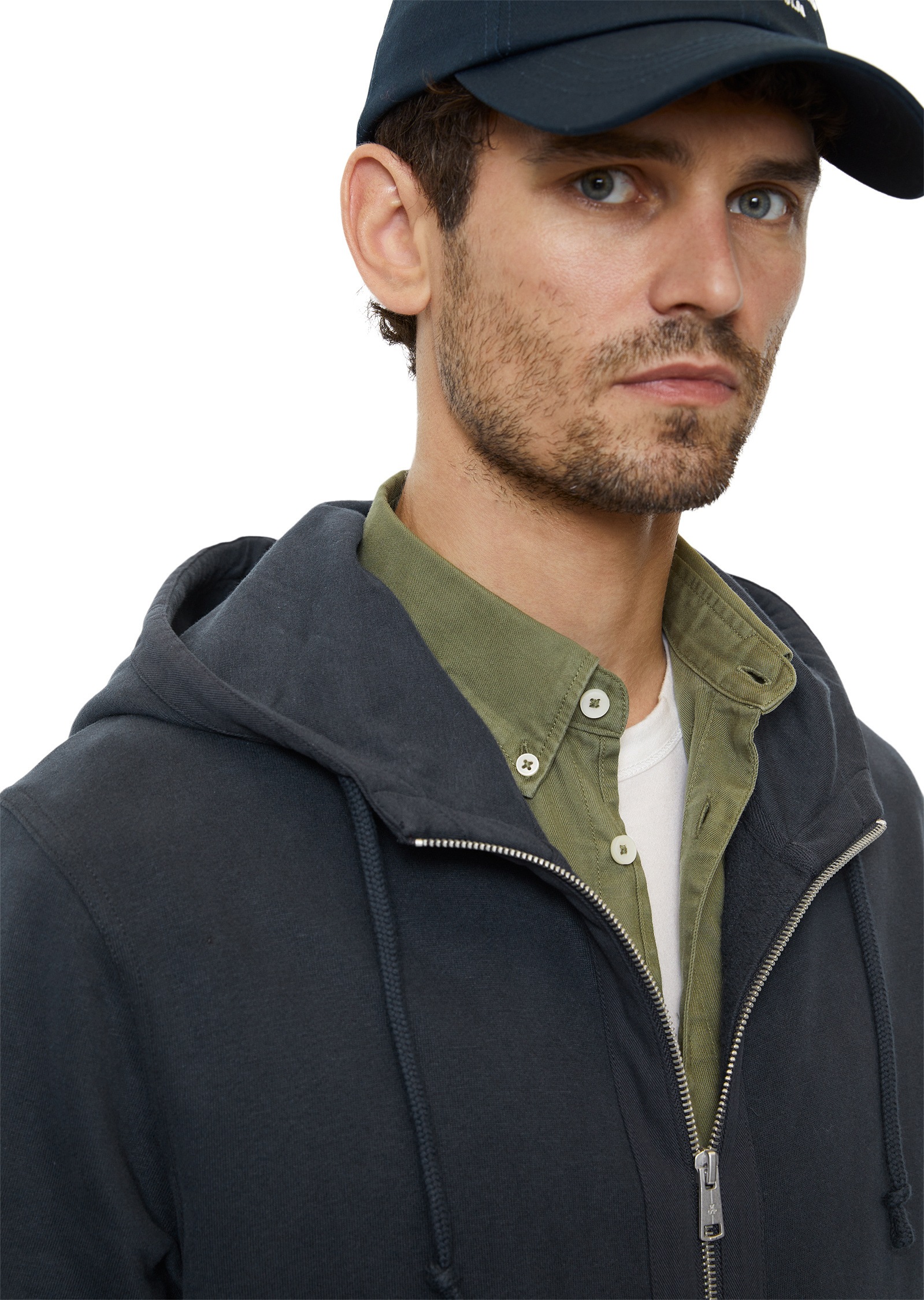Marc O'Polo Sweatjacke »mit Herringbone-Einsätzen«