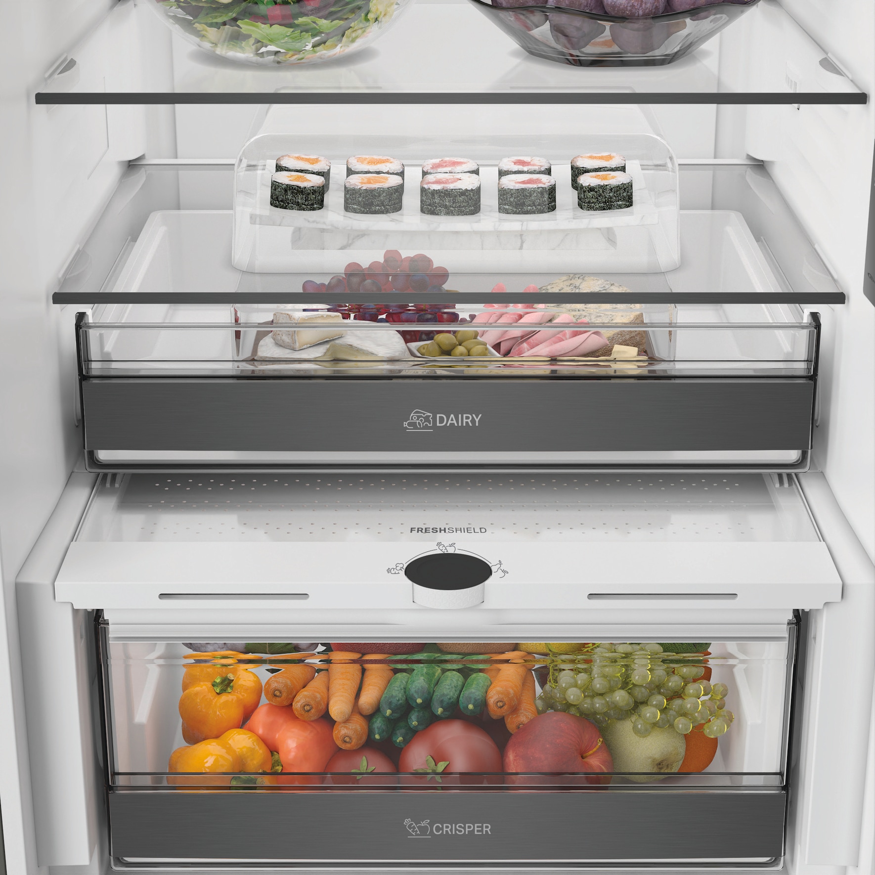 BAUKNECHT Kühl-/Gefrierkombination »KGN ECO 201AM IN« 203,5 cm hoch 59,5 cm breit FreshShield