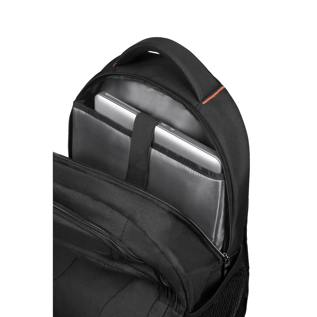 American Tourister® Laptoprucksack »At Work, black/orange«