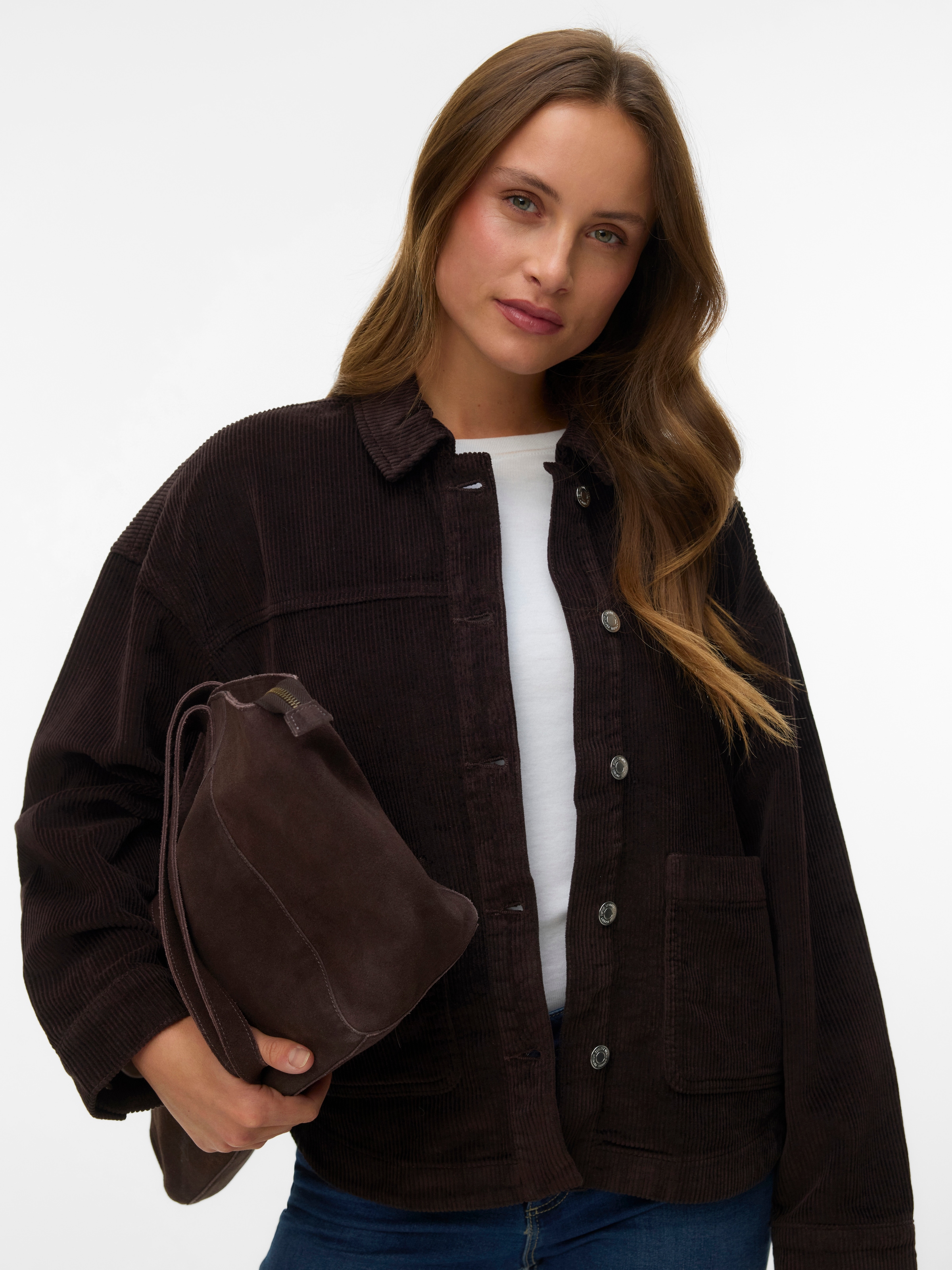 Vero Moda Cordjacke "Vmjamie Ls Corduroy Shacket Mix Noos" Baumwolle