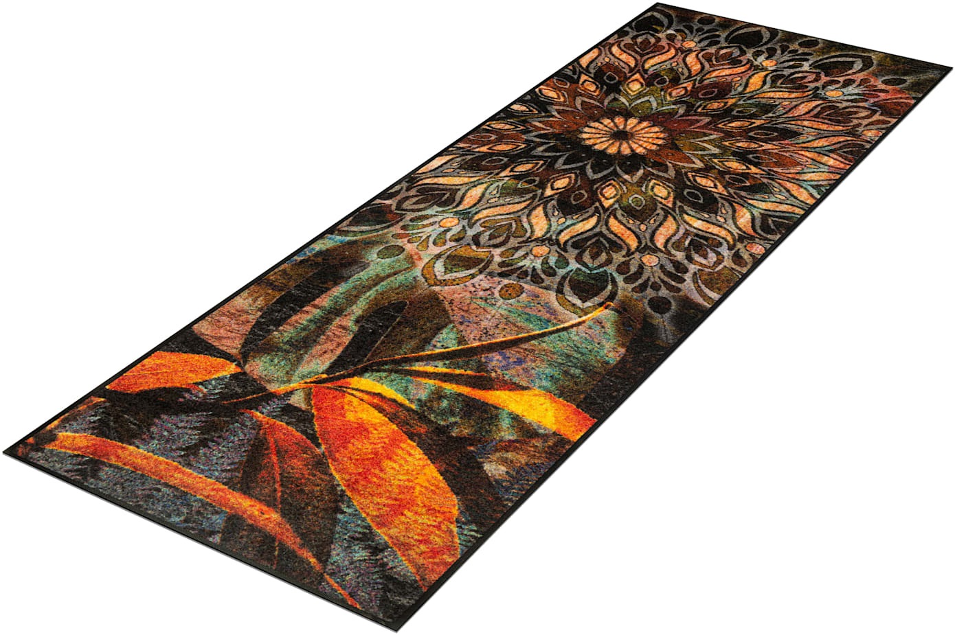 wash+dry by Kleen-Tex Fußmatte Brown/Orange 75x120 cm 2