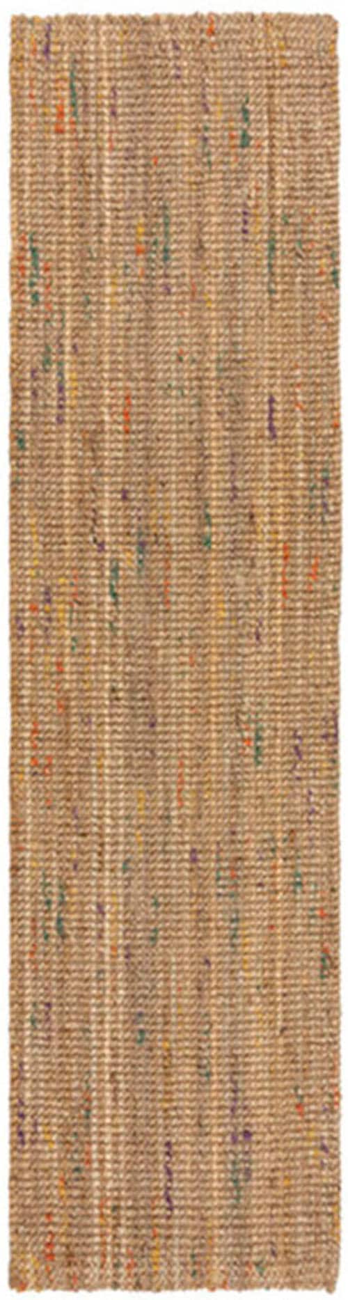 Läufer FLAIR RUGS "Jute Boucle", bunt, B:60cm H:7mm L:230cm, Jute, Teppiche, Läufer, aus 100% Jute, mit Fransen, aus Naturfasern