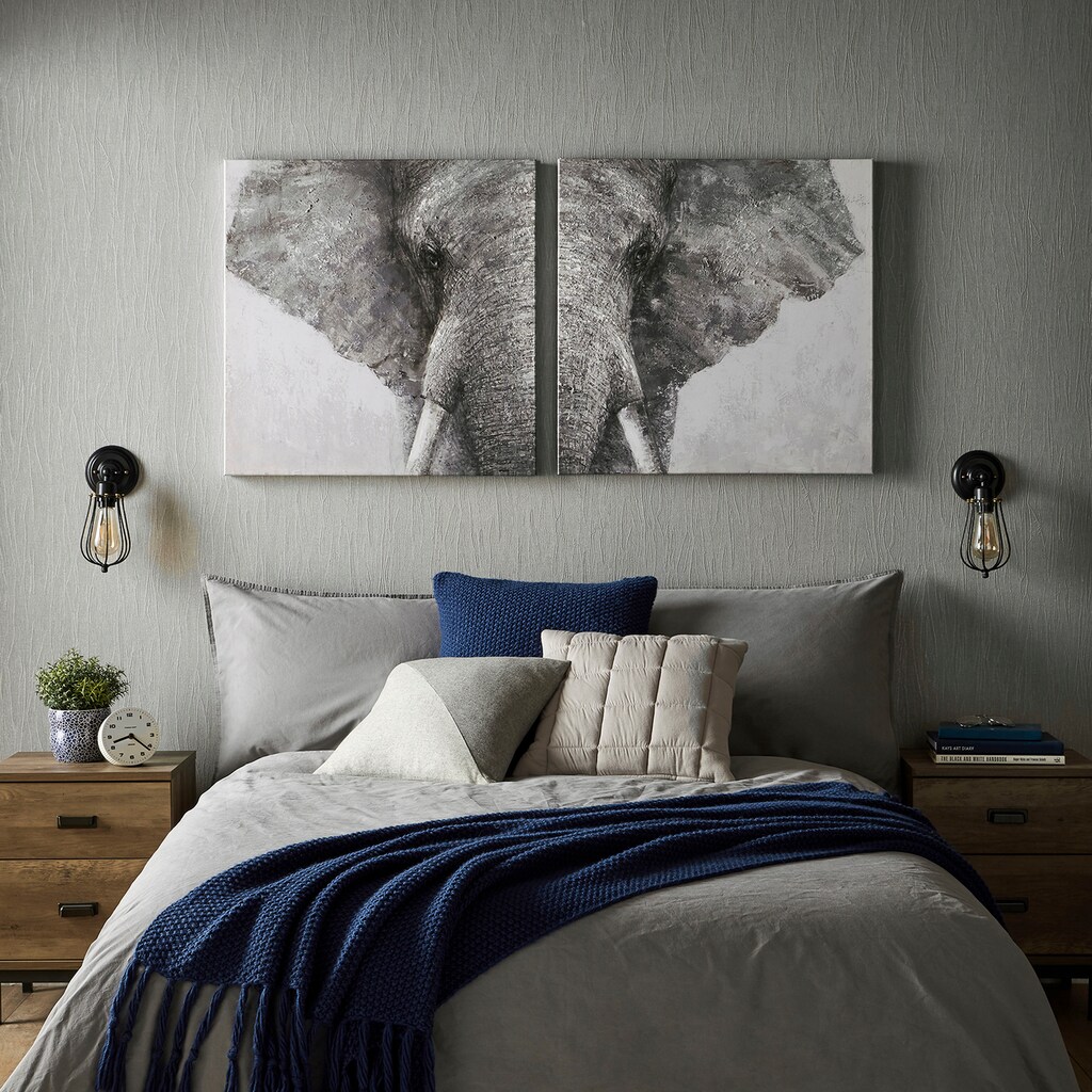 Art for the home Mehrteilige Bilder »Luxus Elefant«, (Set, 2 St.)