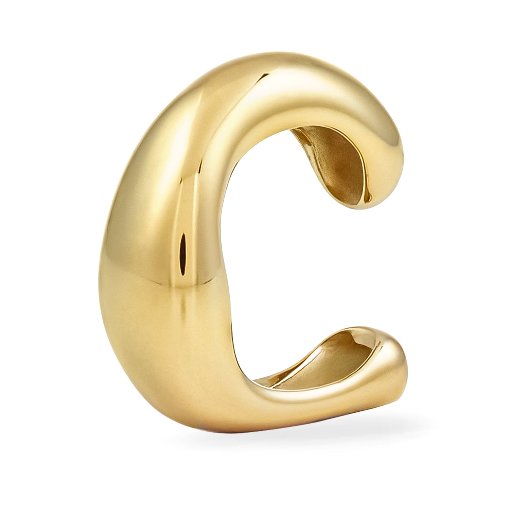 Damen Ohrklemme "Schmuck Geschenk Edelstahl Ohrring Organics", Edelstahlgelbgoldfarben, COPENHAGEN STUDIOS, Edelstahl, Ohrringe