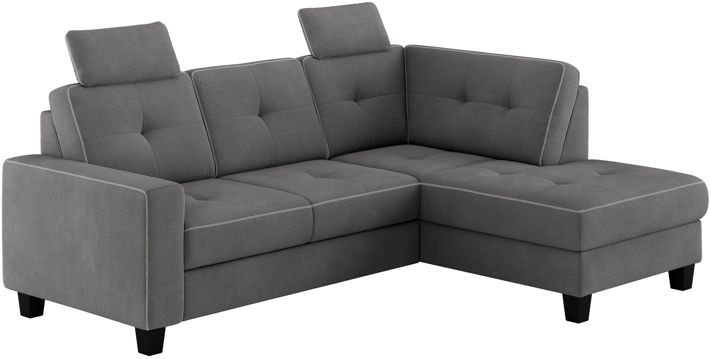 Places of Style Ecksofa »Varese«, Kreuznaht in beige