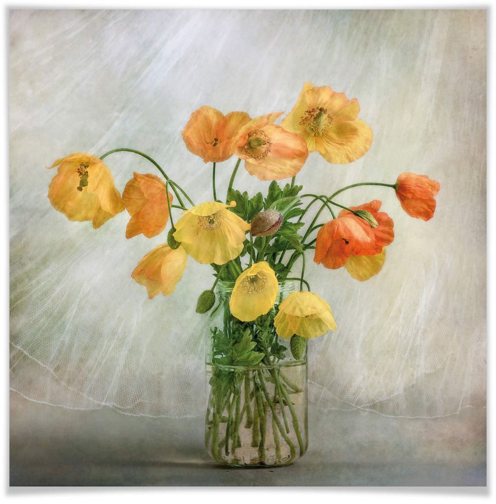 Wall-Art Poster BAUR kaufen (1 Gelb«, Wandbild, St.), Poster, | »Mohnblumen Blumen, Bild, Wandposter Orange