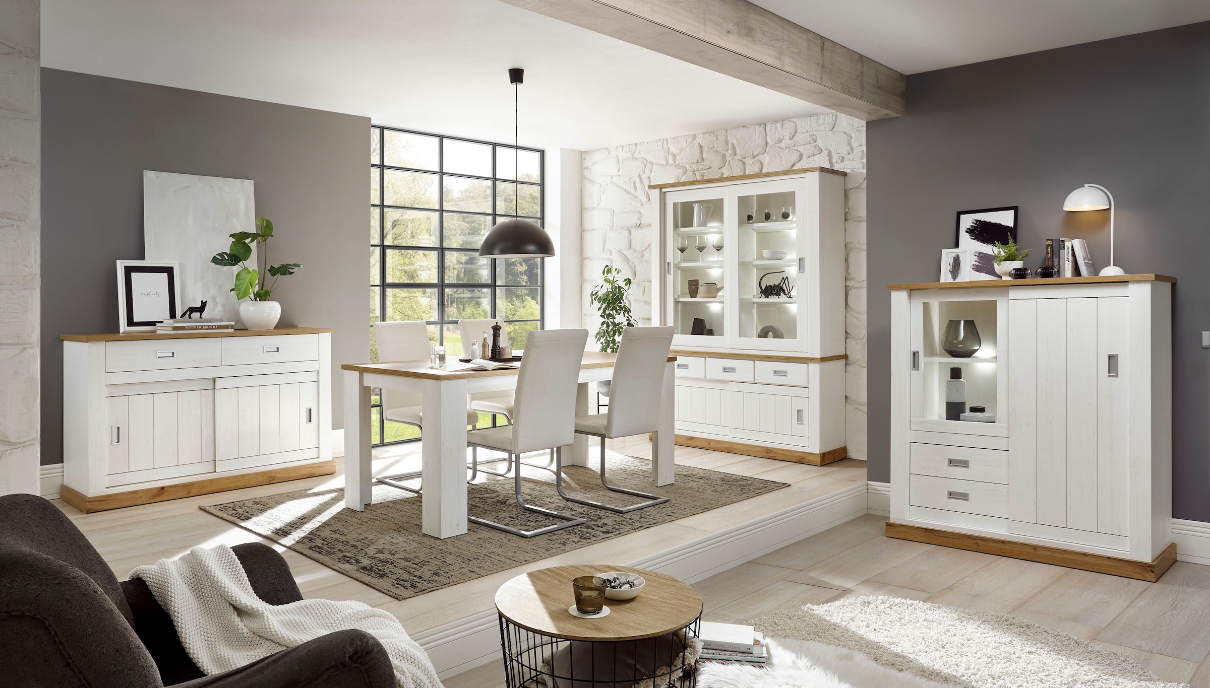 Home affaire Highboard »ORLANDO«, Höhe ca. 140 cm