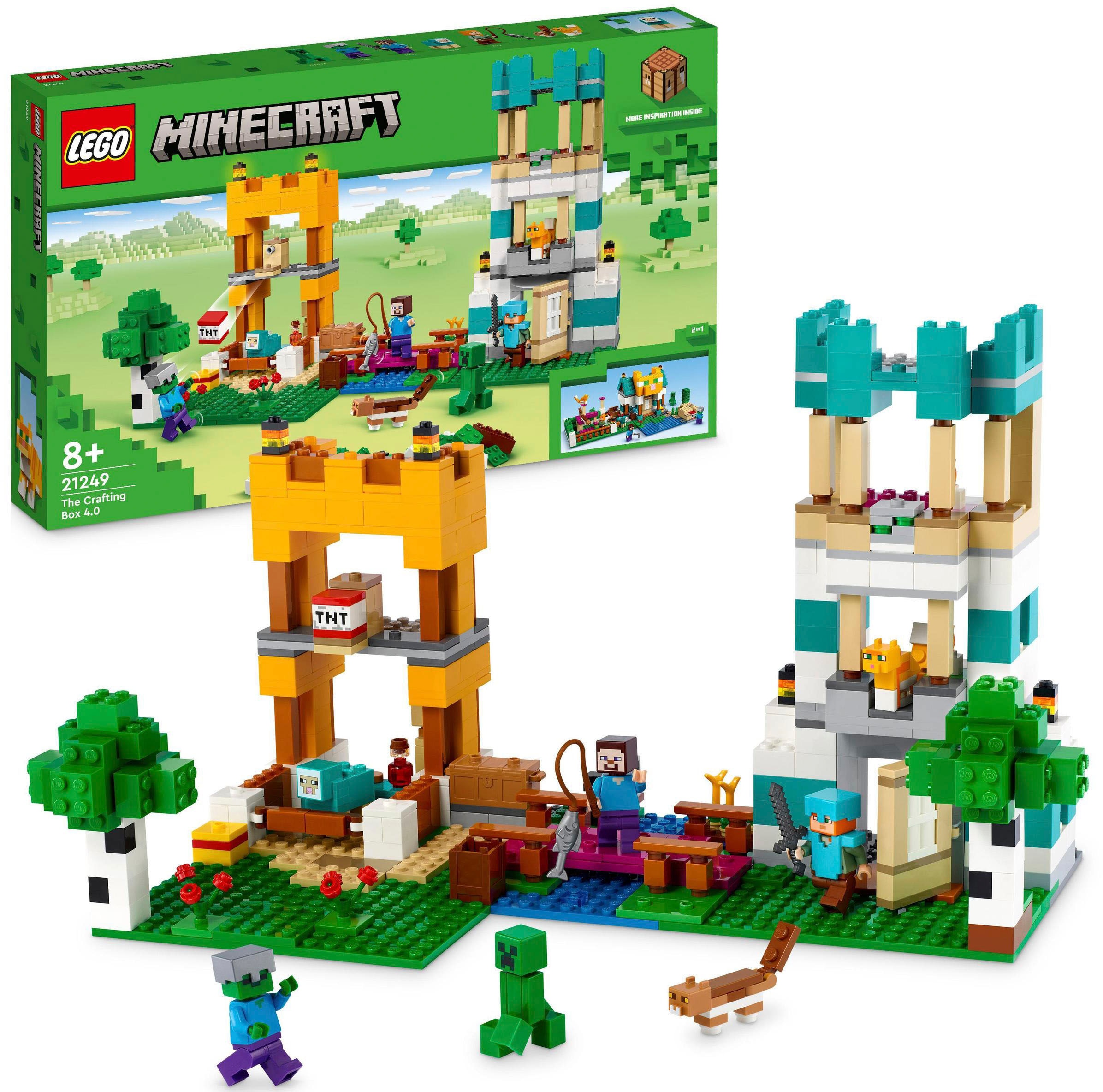 LEGO® Konstruktionsspielsteine »Die Crafting-Box 4.0 (21249), LEGO® Minecraft«, (605 St.), Made in Europe