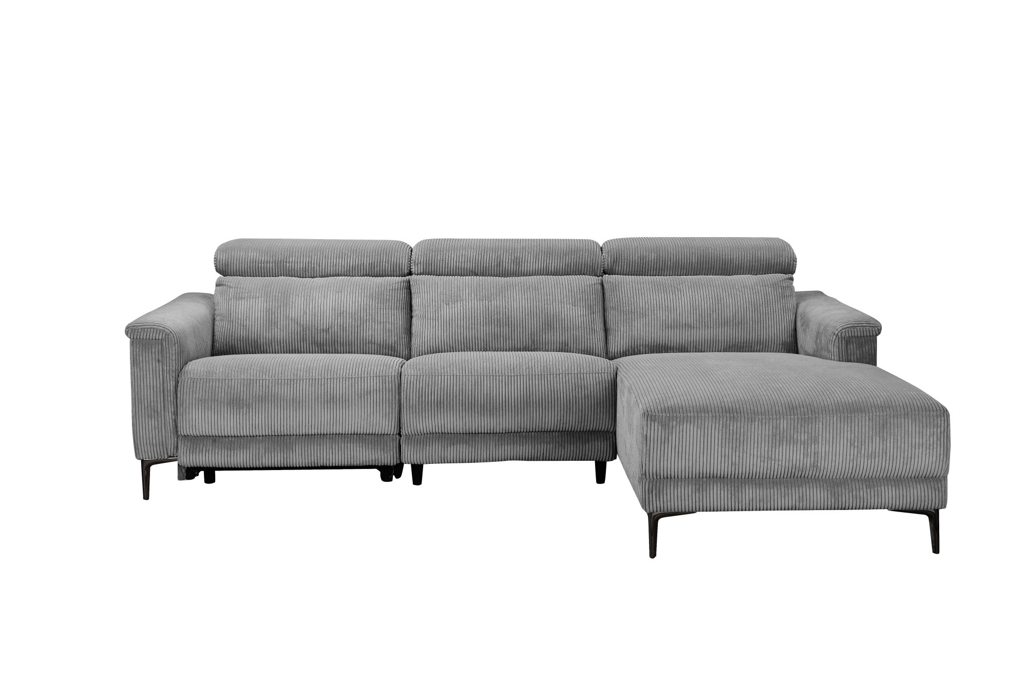 Home affaire Ecksofa "Lund in Cord, L-Form, 261 cm, manuelle und elektr. Re günstig online kaufen