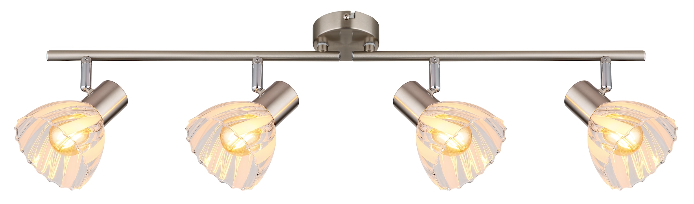 GLOBO LIGHTING Deckenspot »ZACHERY« E14 1 Stk. Strahler mit Chrom, Glas, schwenkbar