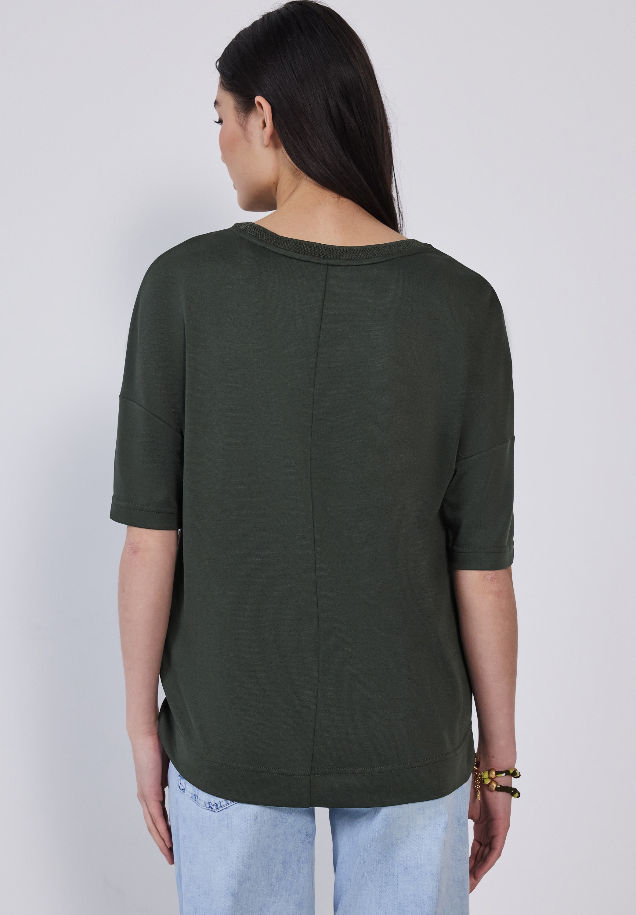 STREET ONE STUDIO T-Shirt, aus softem Materialmix