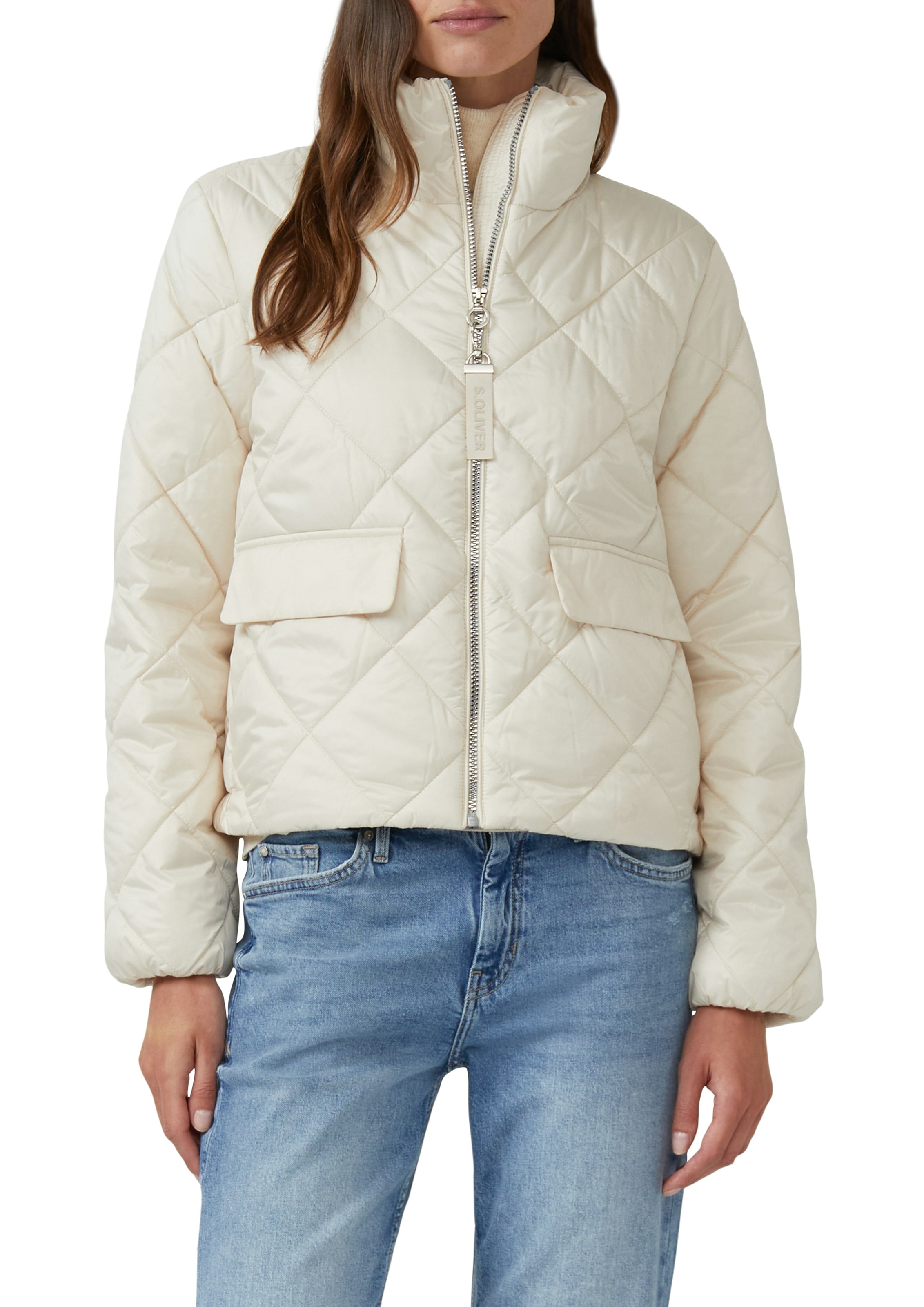 s.Oliver Steppjacke ohne Kapuze mit Stehkragen günstig online kaufen