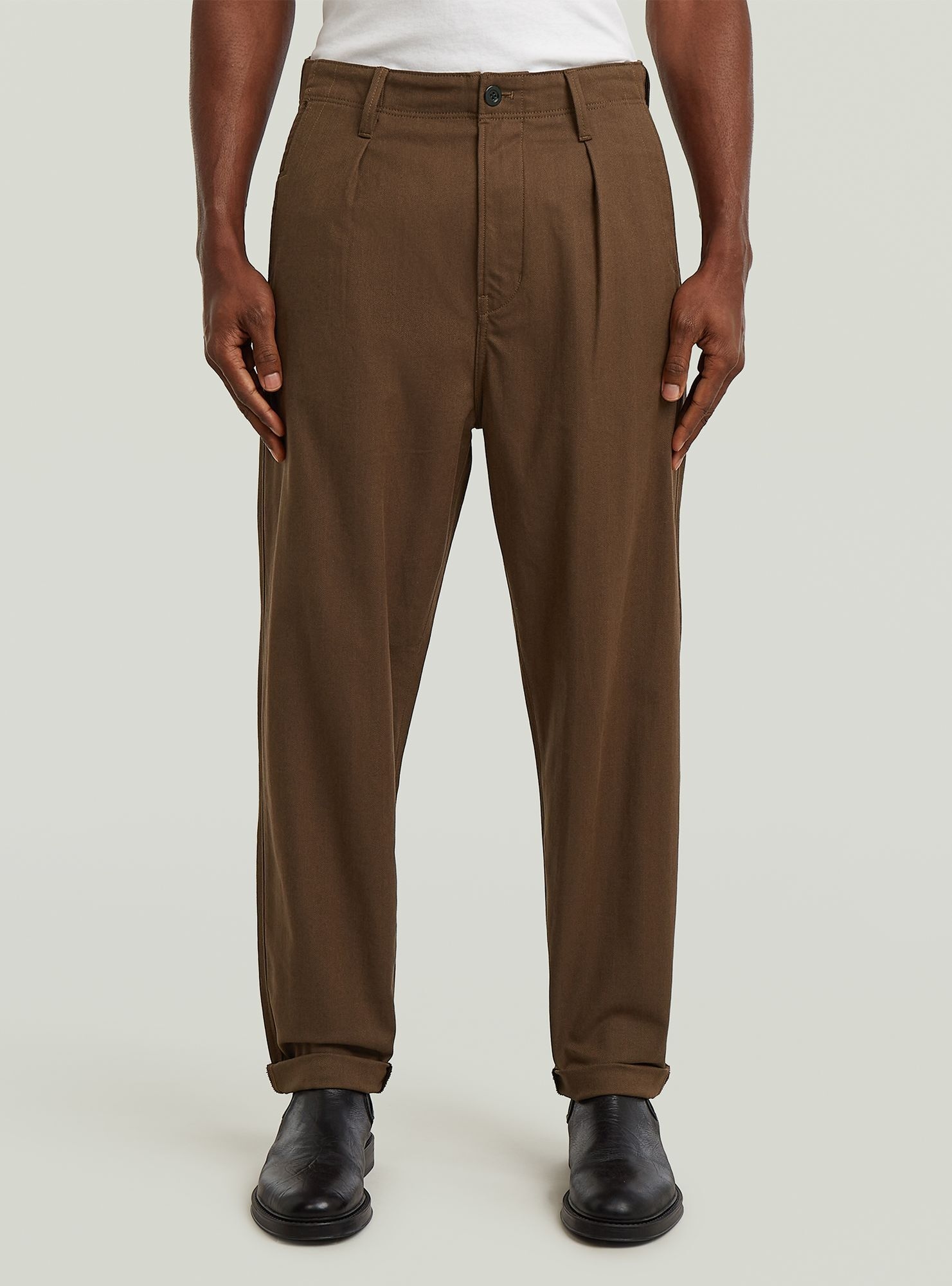 G-STAR Chinohose "Pleated Chino Relaxed Tapered" günstig online kaufen
