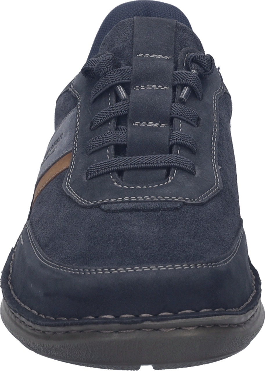 Slip-On Sneaker JOSEF SEIBEL "New Anvers 26", Herren, Gr. 46, indigo, kombi, Leder, kontrastfarbene Details, Schuhe, Halbschuh, Slipper, Komfortschuh in Schuhweite K (=extraweit) 3