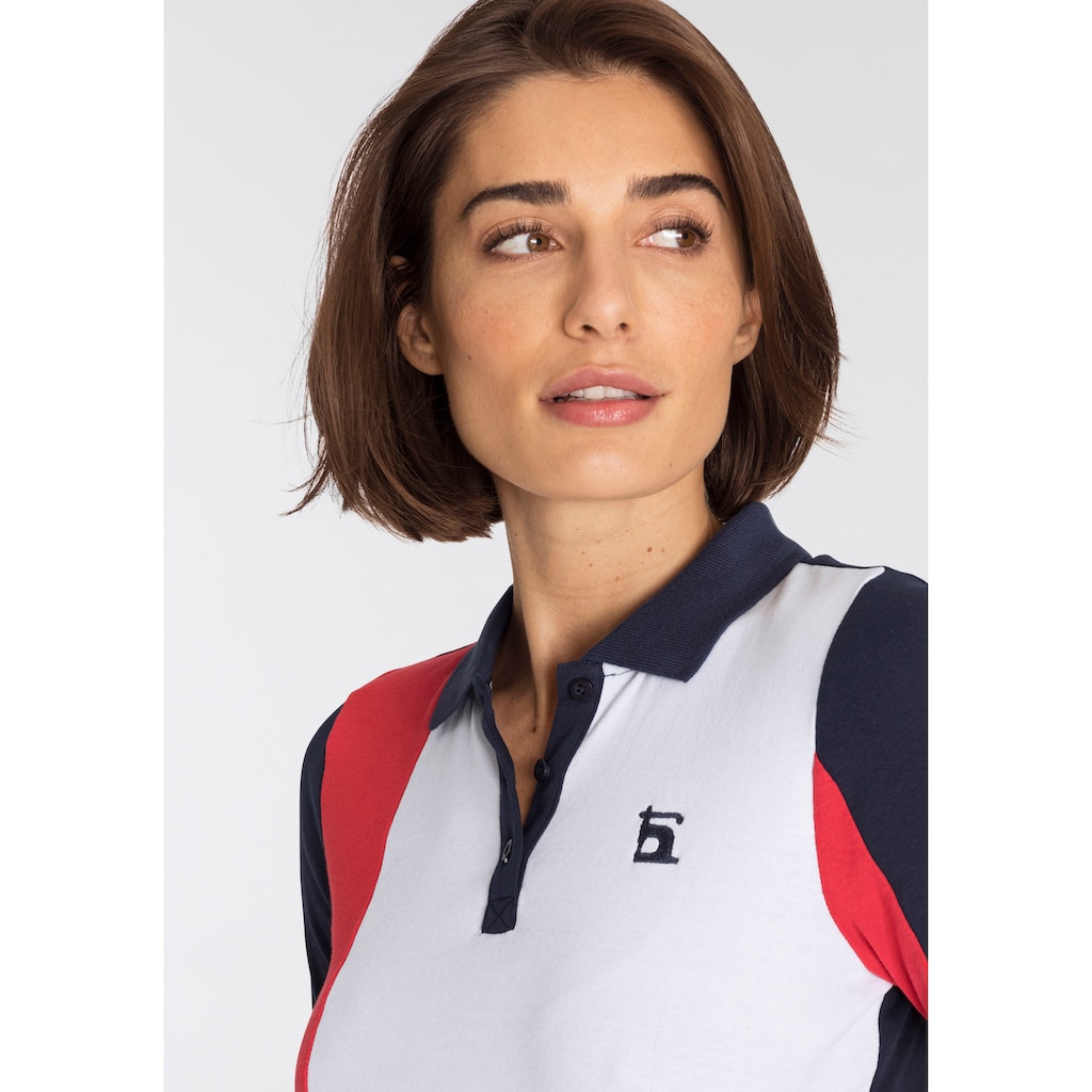 H.I.S Langarm-Poloshirt »RUGBY SHIRT«, mit COLOR-BLOCK - NEUE KOLLEKTION