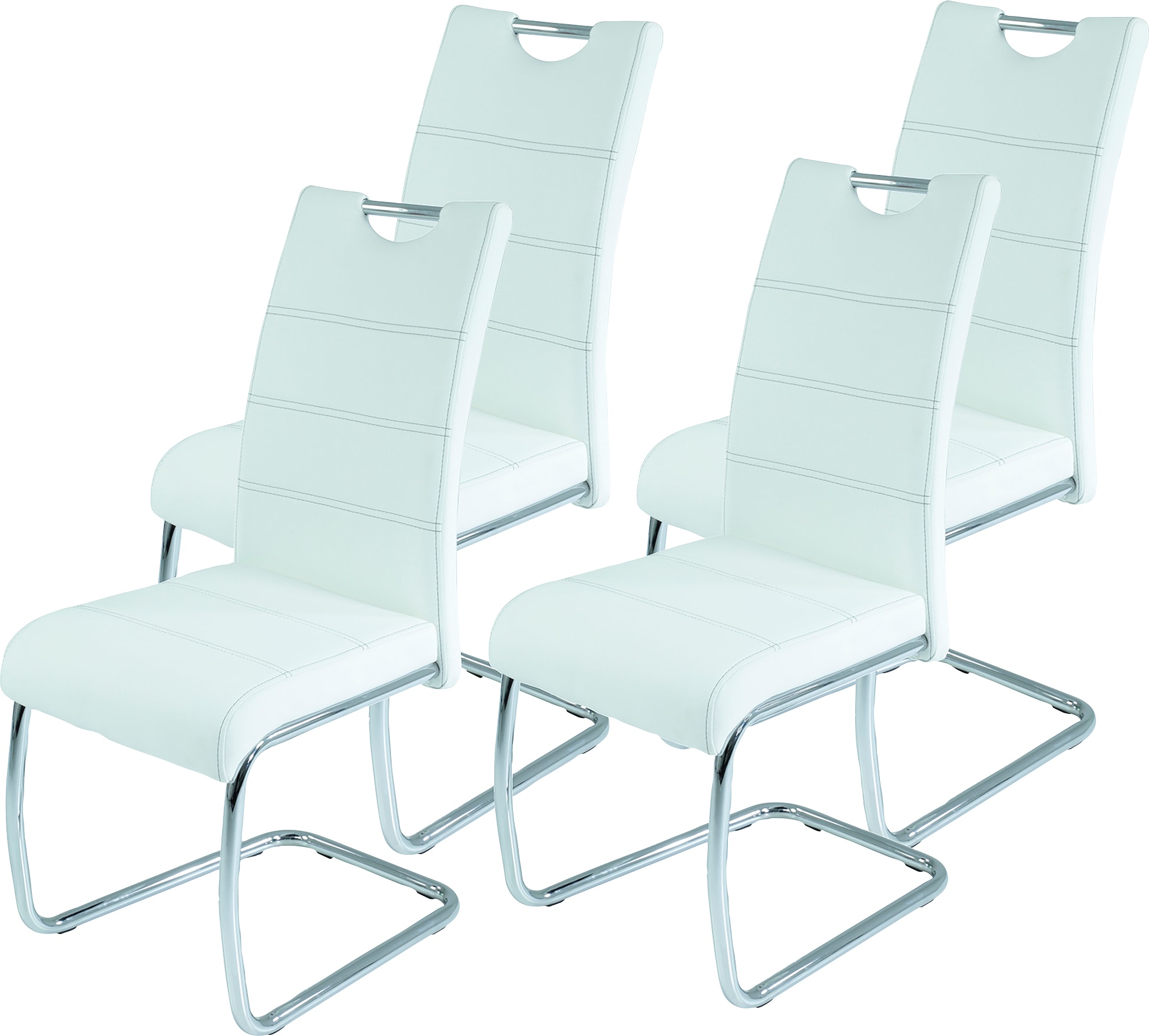 HELA Freischwinger »FLORA«, (Set), 4 St., Kunstleder, 1, 2 oder 4 Stück, Freischwinger