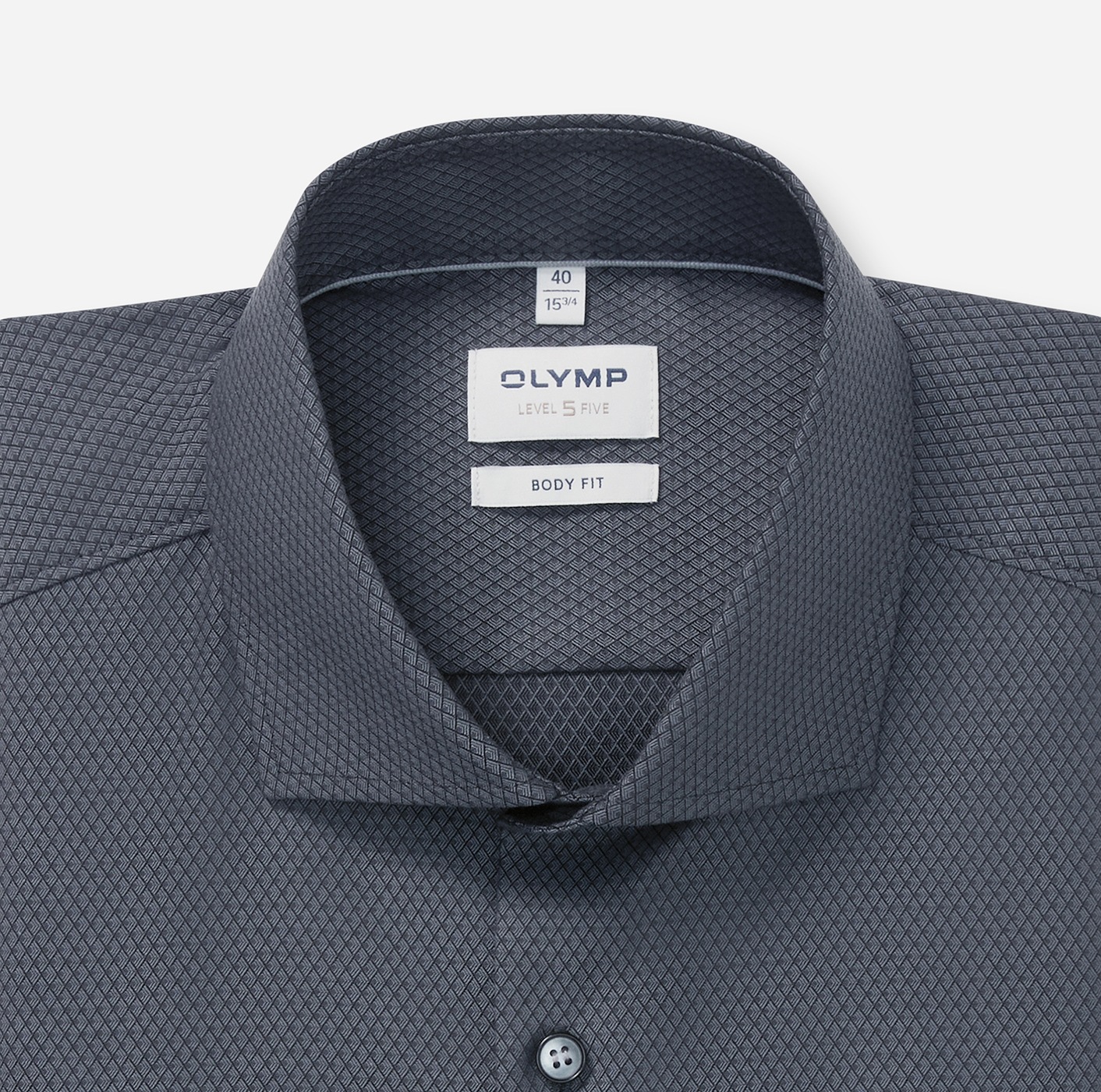 OLYMP Langarmhemd »Level 5« Businesshemd, body fit, Royal-Kentkragen, unifarben