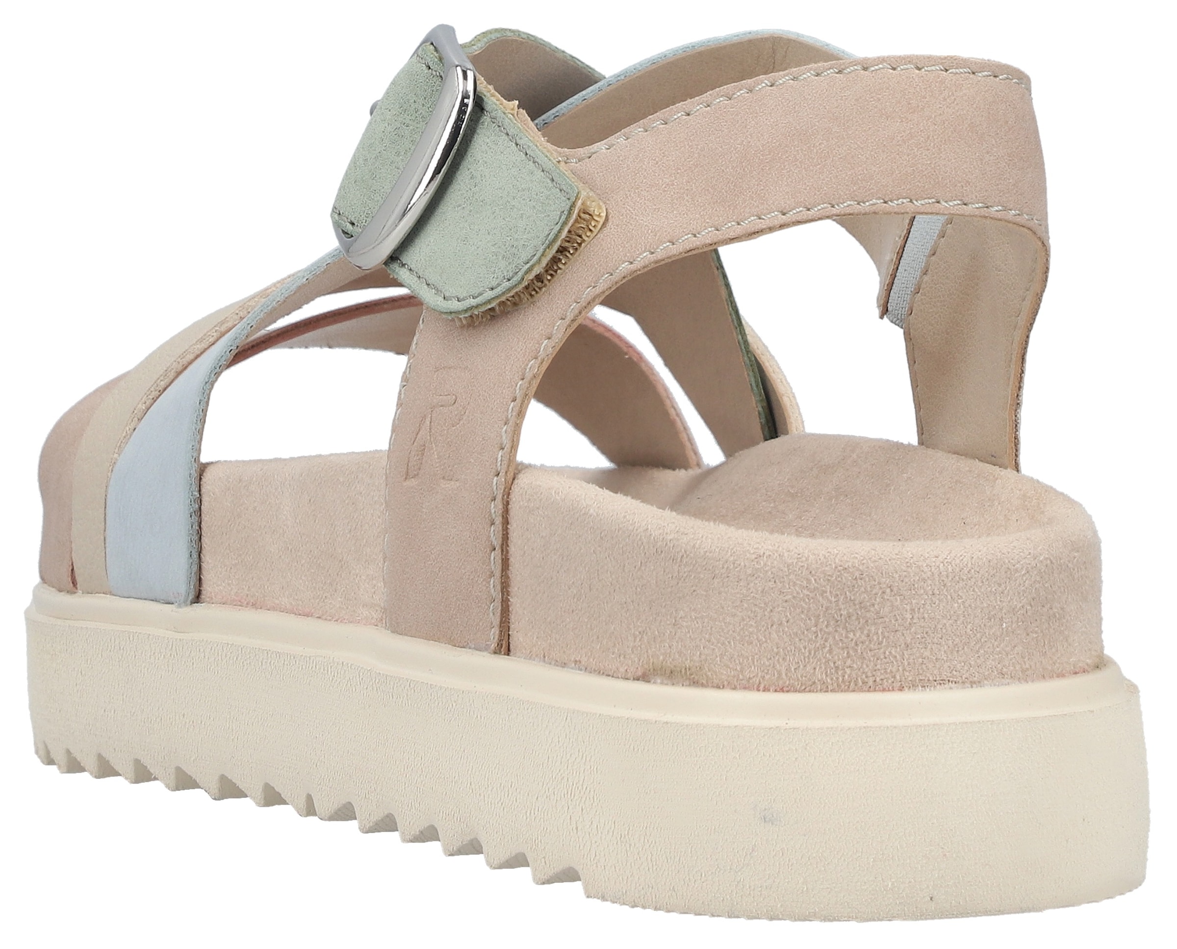 Rieker Plateausandale  Plateausandale, Sommerschuh mit Klett