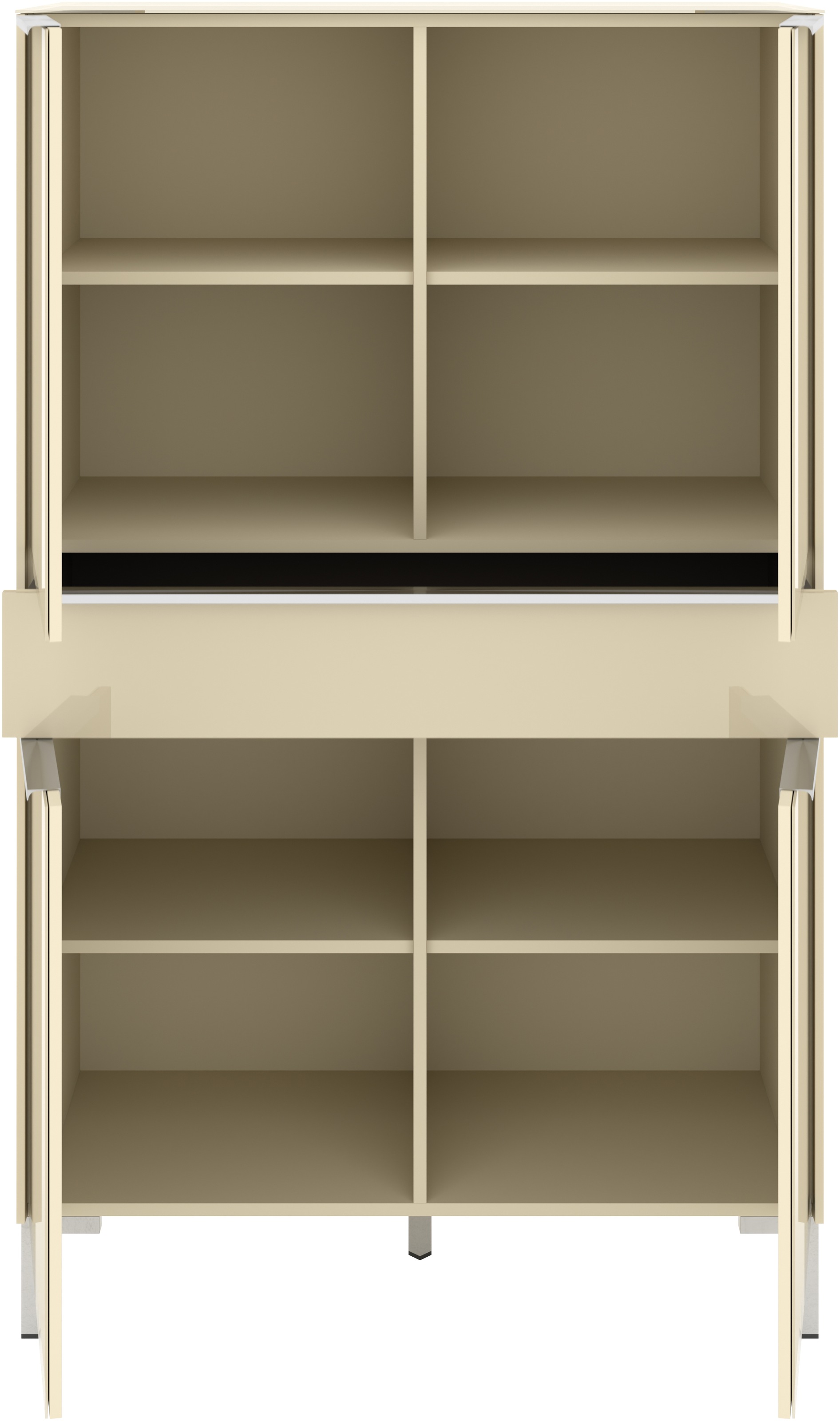 set one by Musterring Highboard »Reno« 1 Stk. tlg. Mit Winkelfuß in diversen Farben, 154 cm Höhe & Farbauswahl