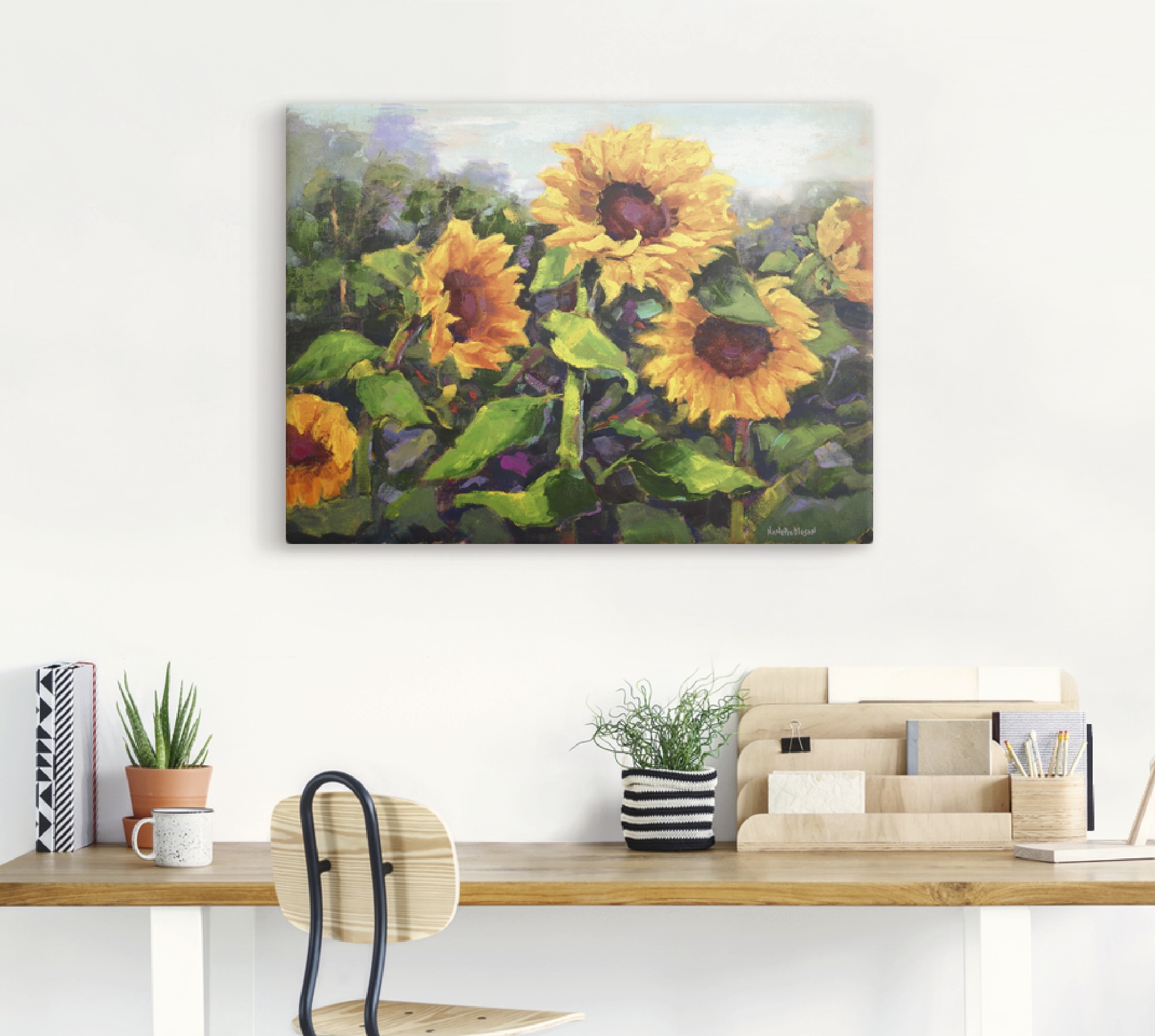 Artland Wandbild »Das Erwachen der Sonnenblumen IV«, Blumen, (1 St.), als Leinwandbild, Poster in verschied. Größen