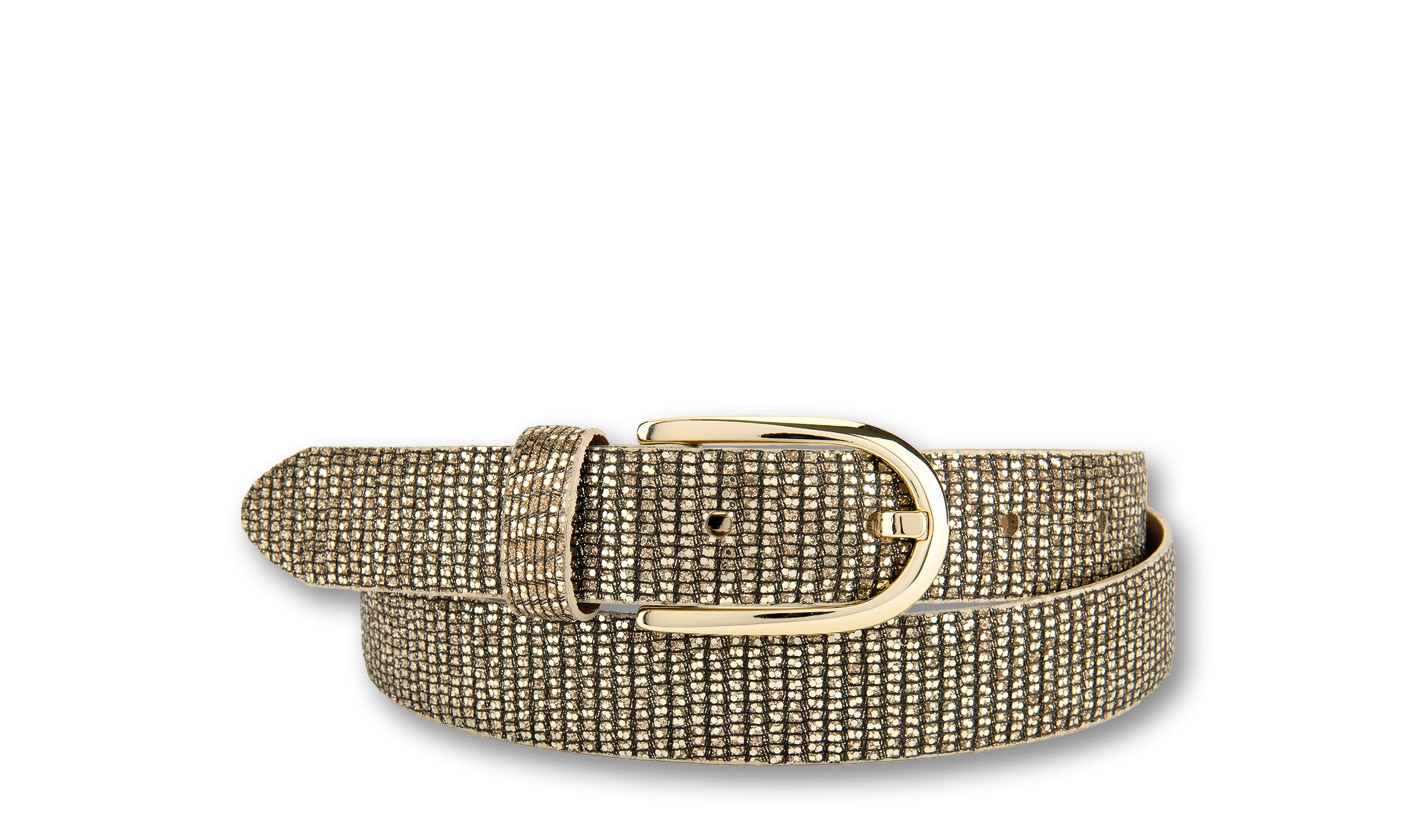 BERND GÖTZ Ledergürtel »Ledergürtel mit funkelndem Metallicprint«