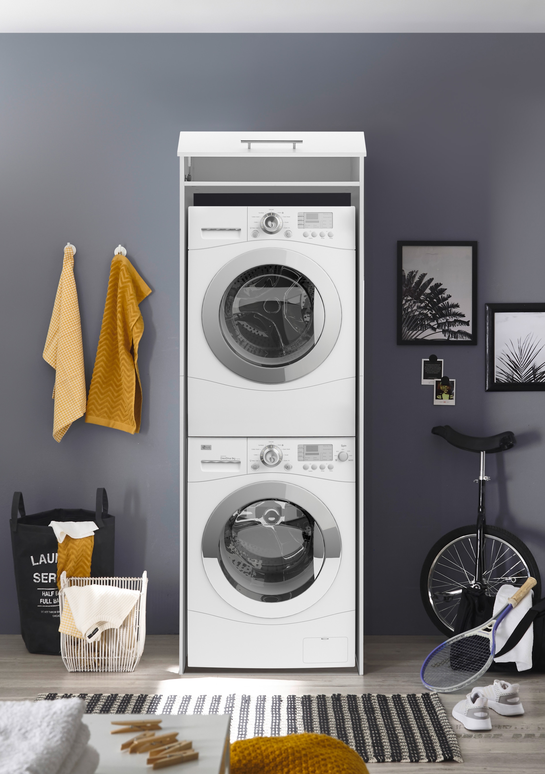 RESPEKTA Waschmaschinenumbauschrank »Clara« (B x T x H)  67,4 x 67,6 cm x 200 cm