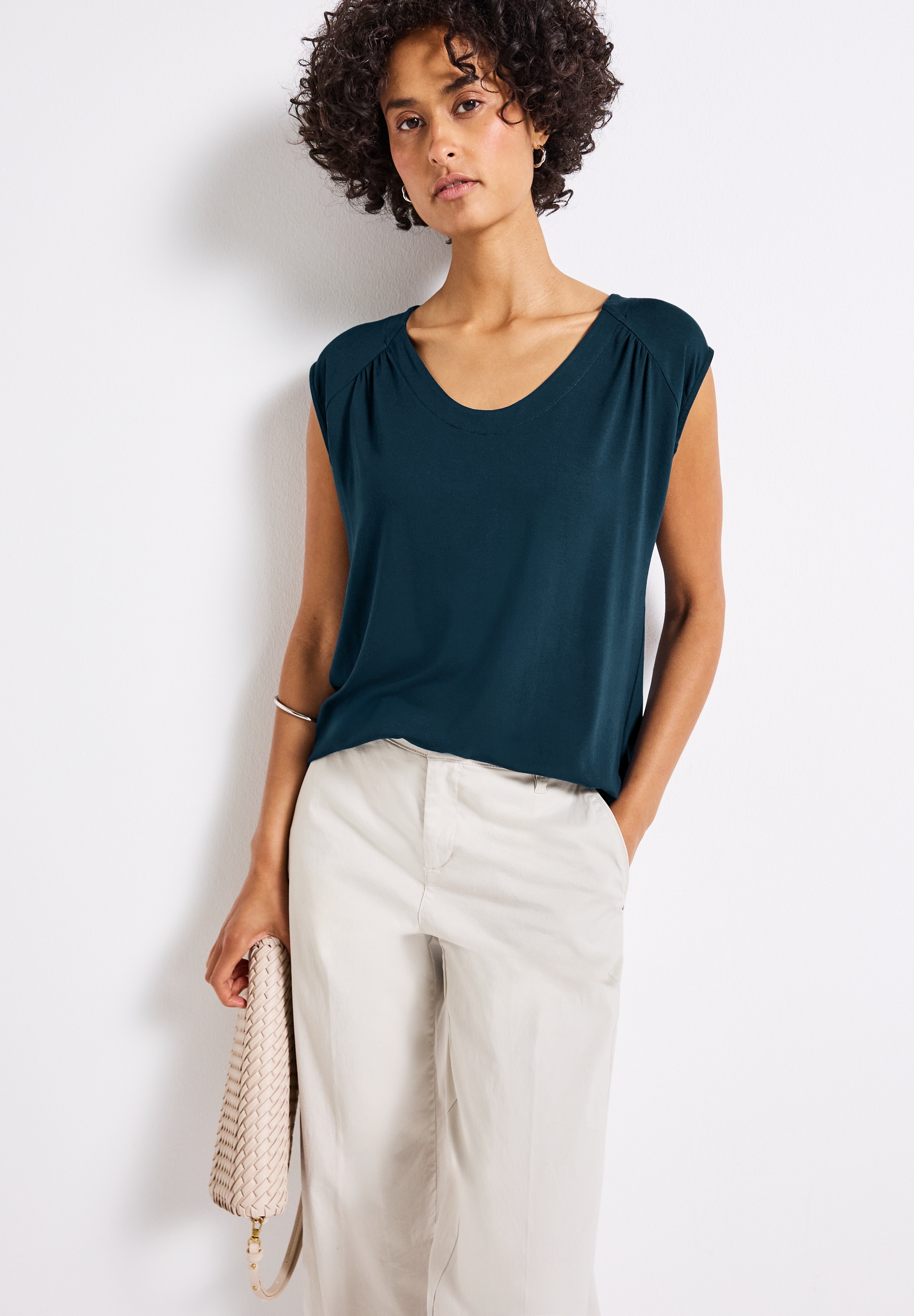 STREET ONE Tanktop aus Jersey in Unifarbe