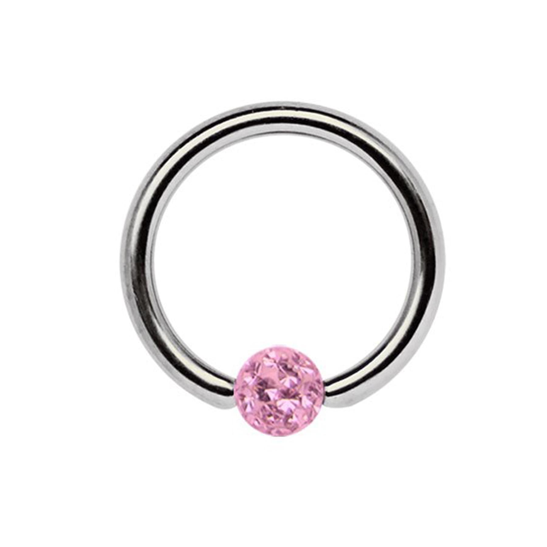 Adelia´s Dehnschnecke "Piercing  Ohrpiercing", Titan Piercing Ring mit Ferido Epoxy Kugel