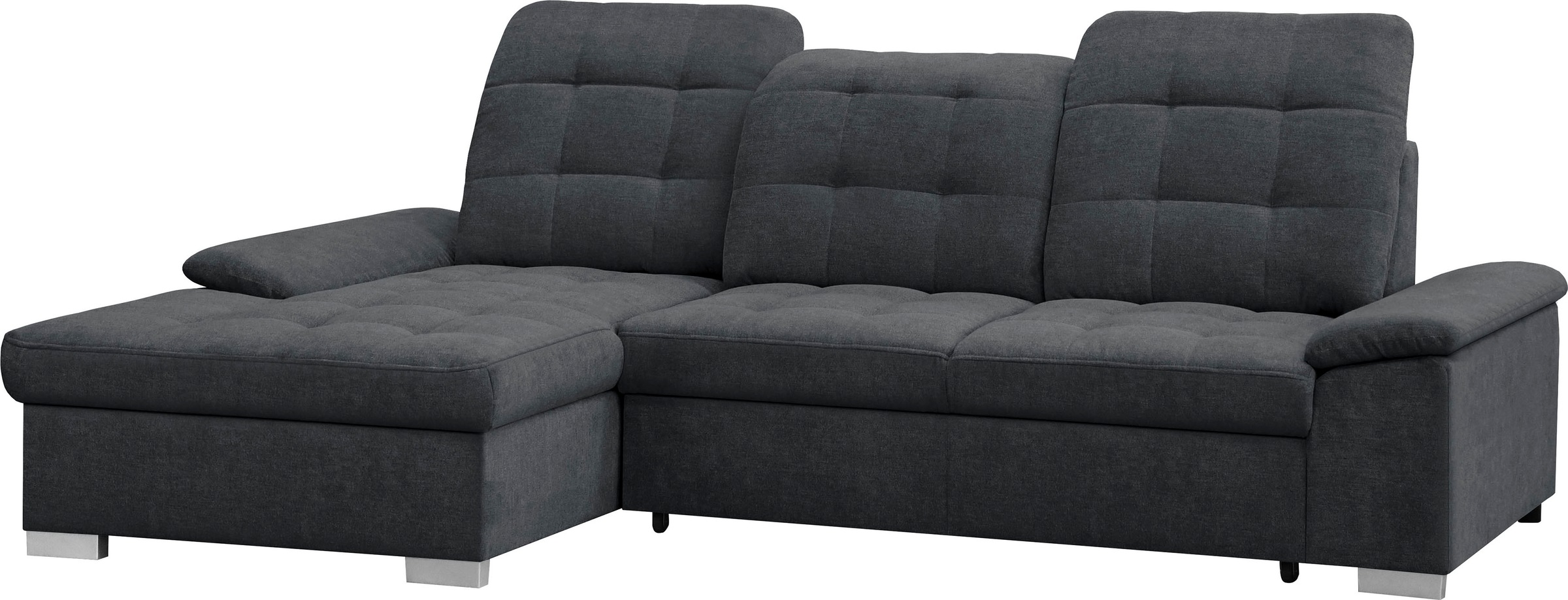 WERK2 Ecksofa Carmen, Sofa, Eckcouch mit Schlaffunktion, Bettkasten und Sitztiefenverstellung