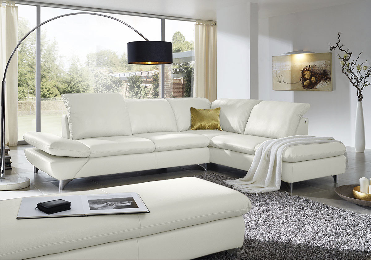 W.SCHILLIG Ecksofa "Taoo, elegant und zeitlos, bequem, L-Form, Breite 296cm" mit Sitziefenverstellung & Kopfteilverstellung