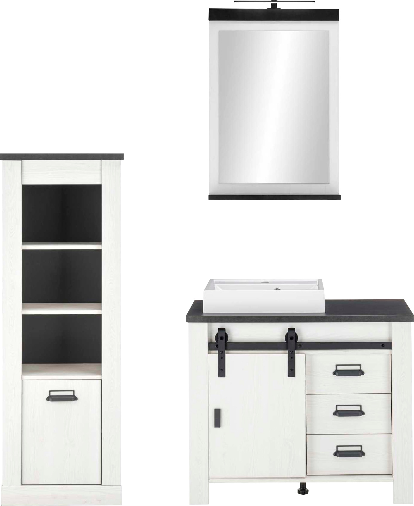 Home affaire Badmöbel-Set "SHERWOOD, Bad im modernen Design, 3-teiliges Bad günstig online kaufen