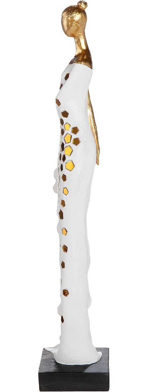 GILDE Skulptur »Skulptur Frau Miraelle weiß H. 52 cm« Anmutig modern dekorativ Wohnaccessoire Skulpturenfigur
