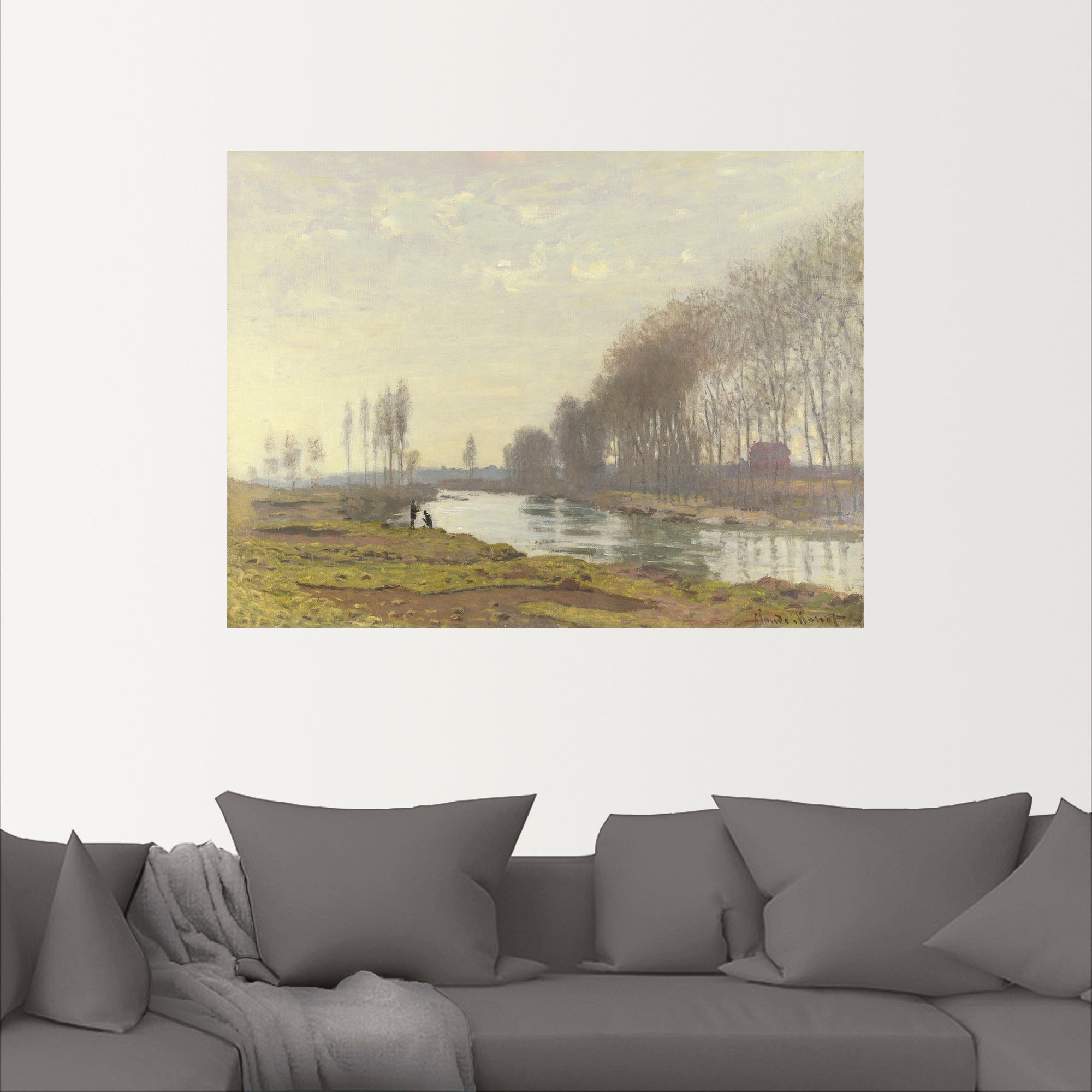 Artland Wandbild »Flussarm der Seine bei Argenteuil«, Gewässer, (1 St.), als Alubild, Leinwandbild, Wandaufkleber oder Poster in versch. Größen