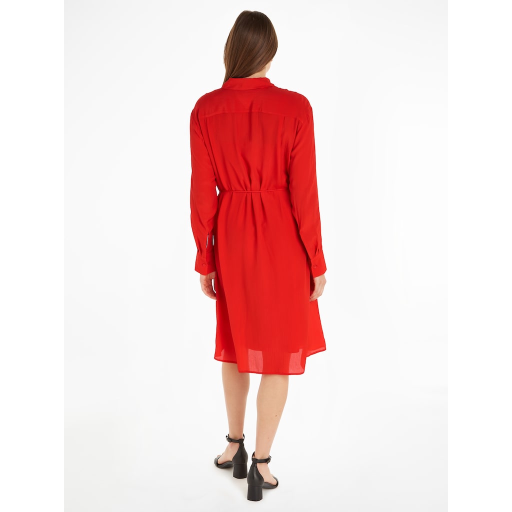 Tommy Hilfiger Blusenkleid »FLUID VISCOSE CREPE KNEE DRESS«