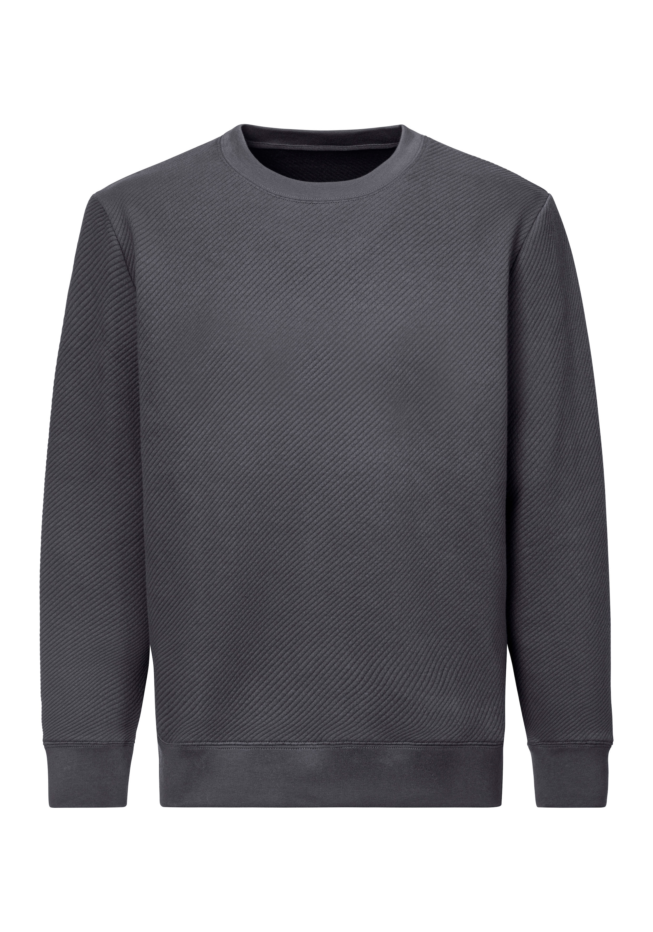 John Devin Sweatshirt, Langarm, Sweatshirt mit Struktur, Rundhals, Baumwollmischung