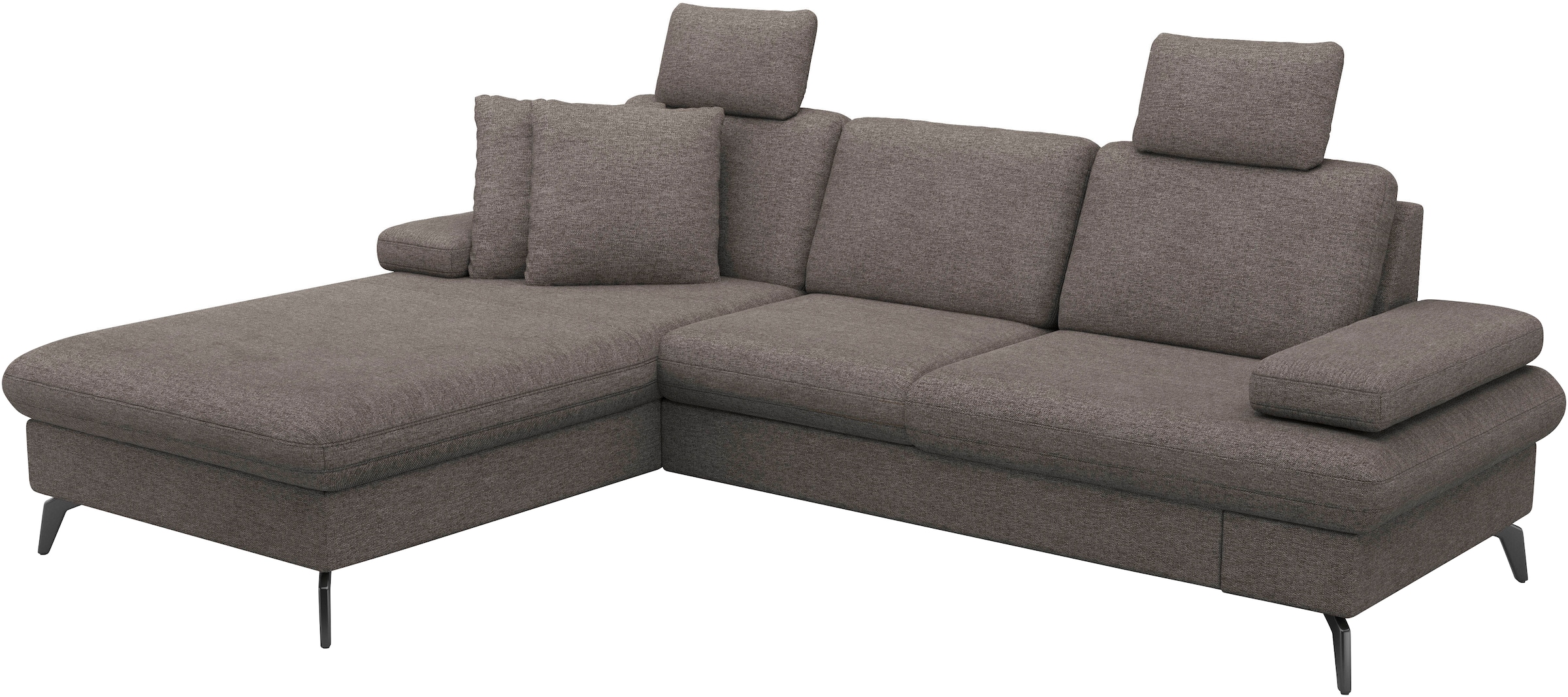 sit&more Ecksofa »Morris Jubi L-Form«, inkl. Armteilfunktion und 1 Zierkissen, wahlweise mit Bettfunktion