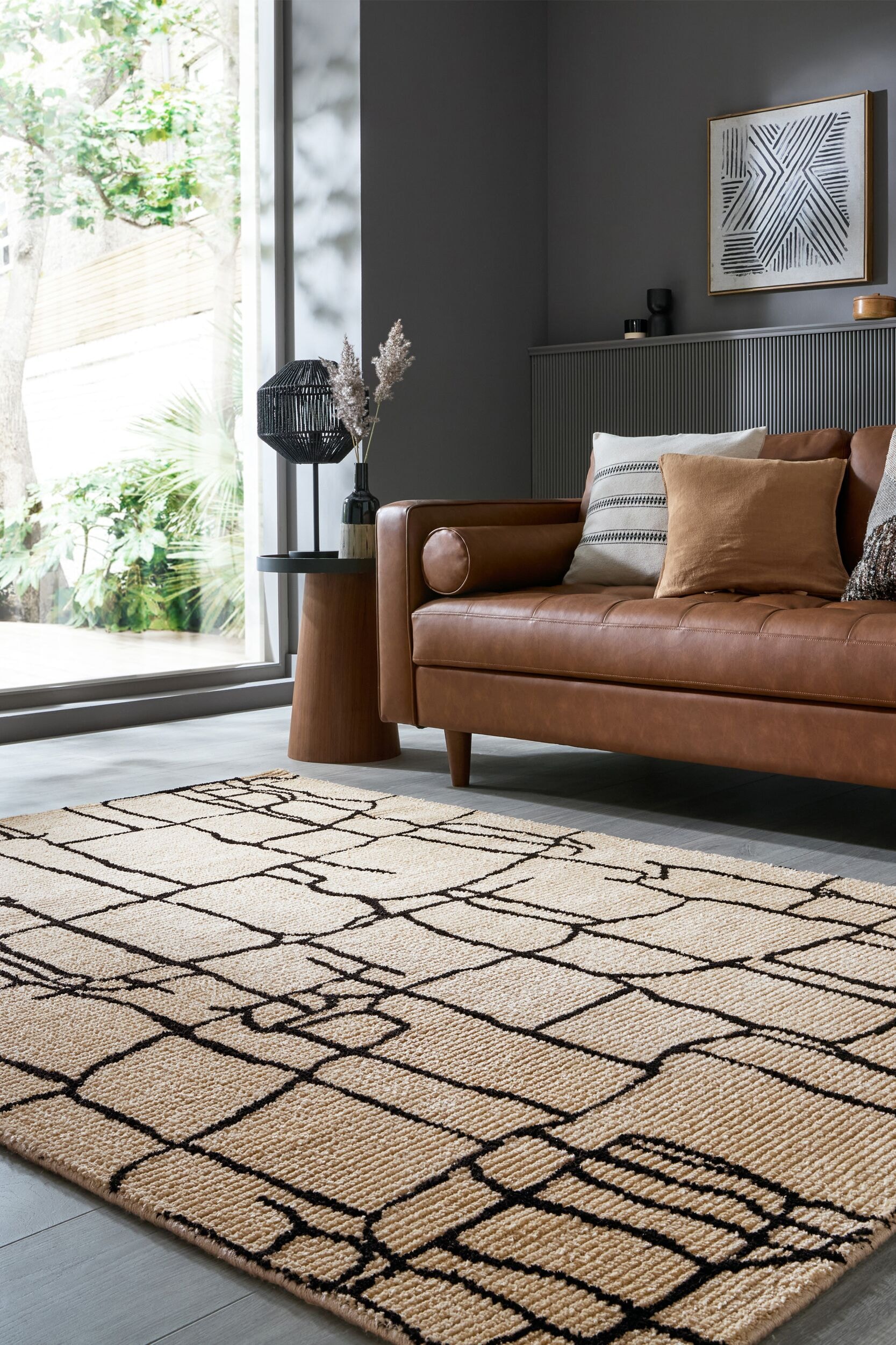 FLAIR RUGS Teppich »Theo«, rechteckig, 12 mm Höhe, Hoch-niedriger Flor in Wolle-Optik