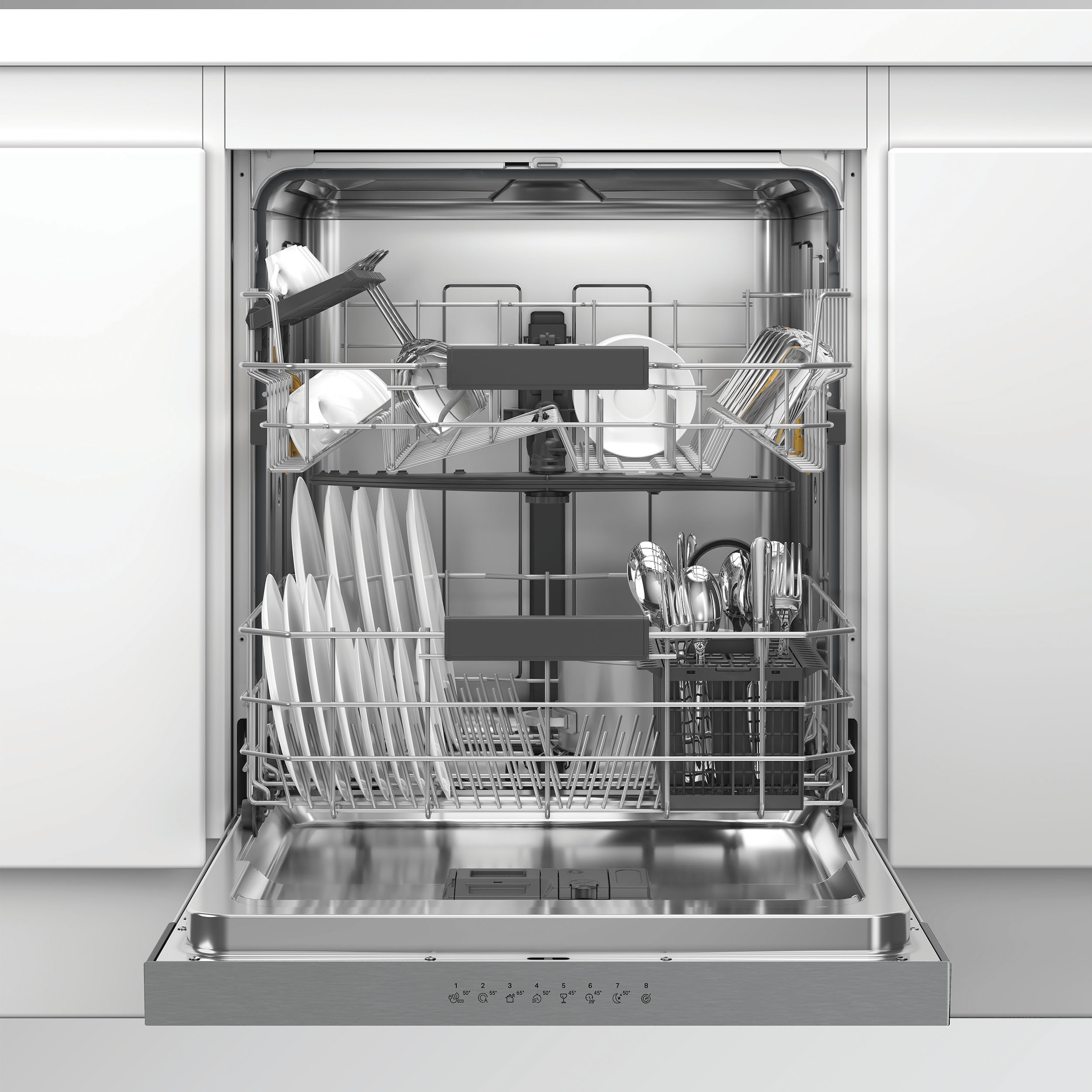 BAUKNECHT teilintegrierbarer Geschirrspüler »OBBC Ecostar2 5320« 8,9 l 14 tlg. Maßgedecke Glass Care – schonende Reinigung für empfindliche Gläser