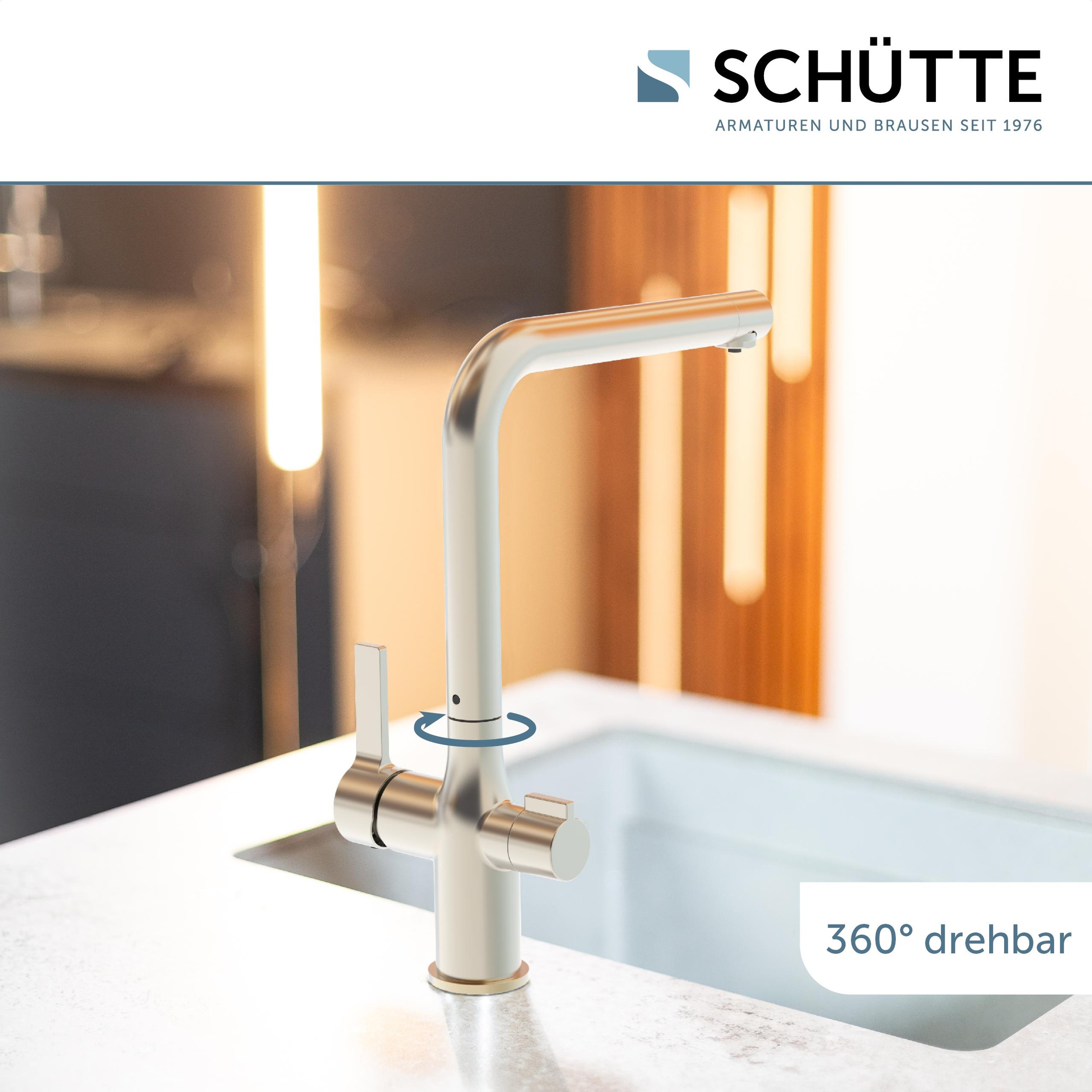 Schütte Spültischarmatur »AQUASTAR PRO«, mit Filtersystem für Trinkwasser, praktische Cold-Start-Funktion
