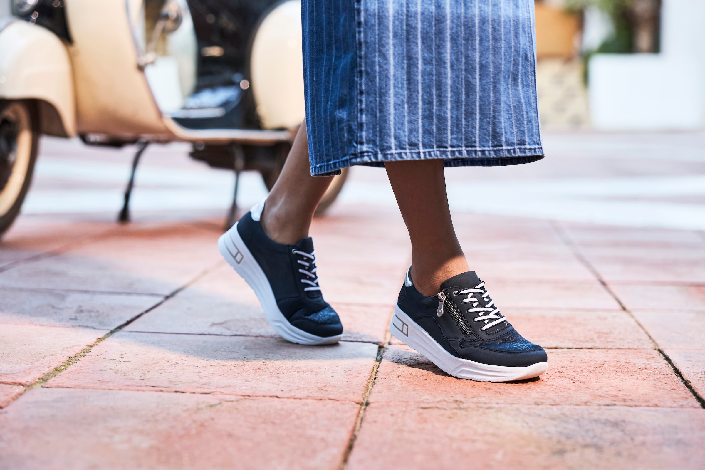Rieker Plateausneaker, Schnürschuh, Halbschuh, Freizeitschuh mit Soft-Einlage