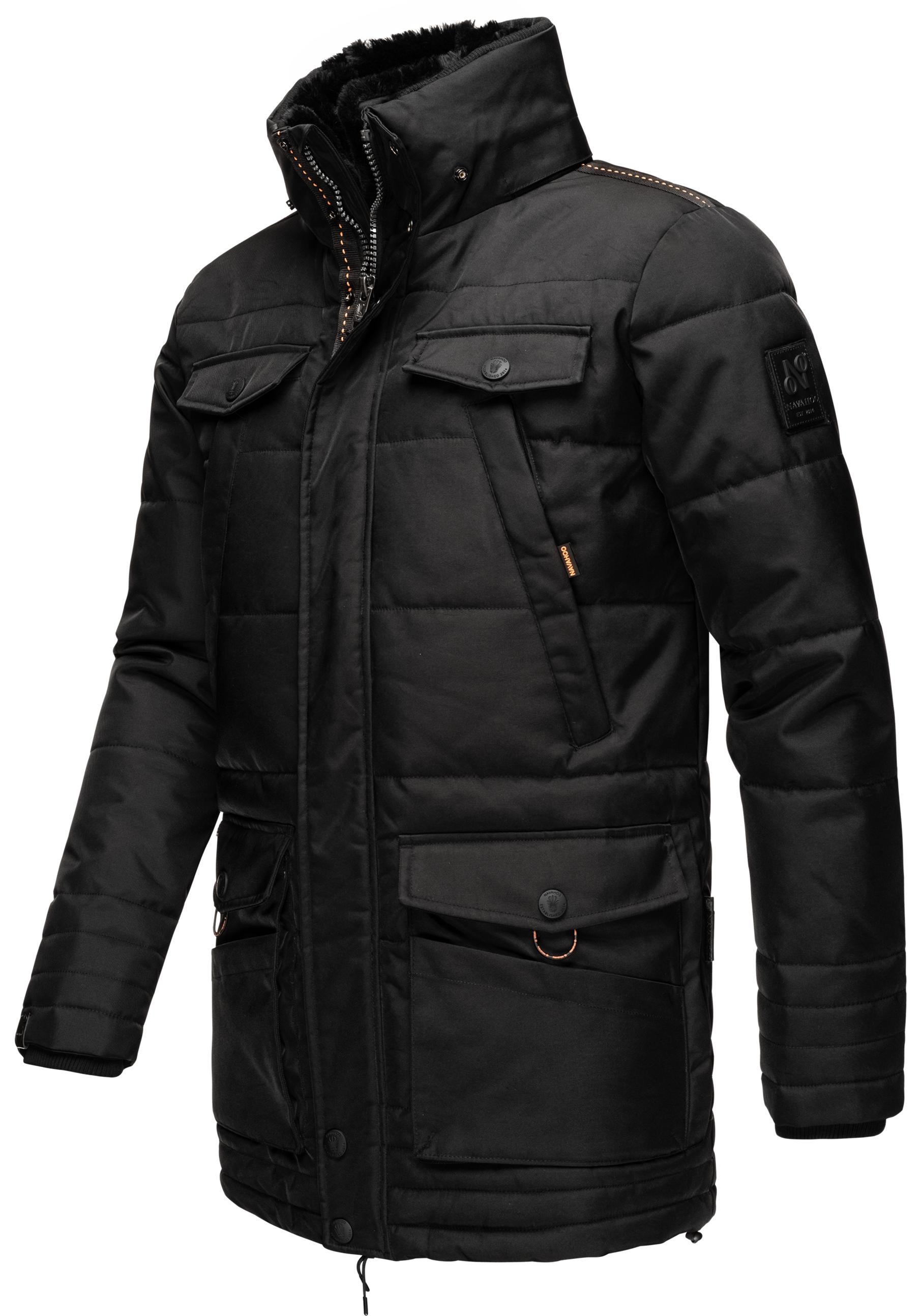 Navahoo Winterjacke »Luaan«, mit Kapuze, stylischer Wintermantel mit abnehmbarer Kapuze