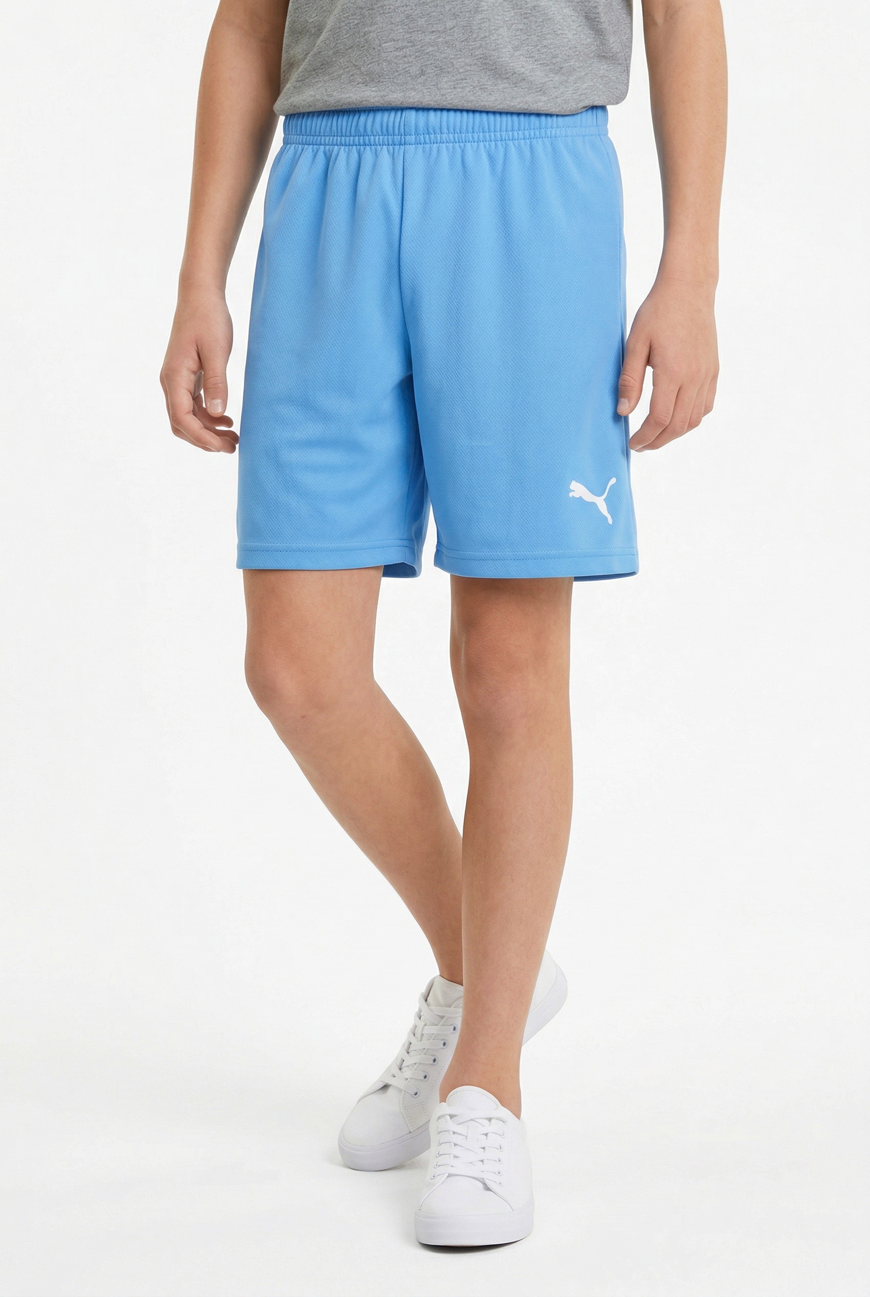PUMA Trainingsshorts "TEAMRISE SHORT JR" aus Netzmaterial, mit DryCELL Technologie, kniefreier Schnitt