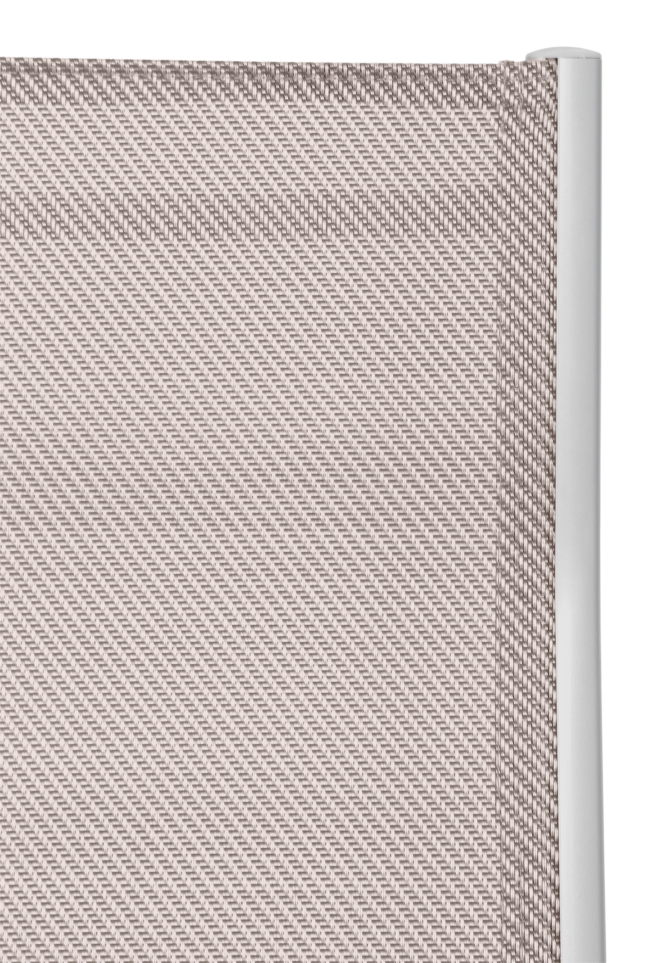 Garten-Essgruppe MERXX "Amalfi", grau (taupe), Obermaterial: 100% Polyester, Sitzmöbel-Sets, 6 Hochlehner, ausziehbarer Tisch 90x140-200 cm, Alu/Textil 3