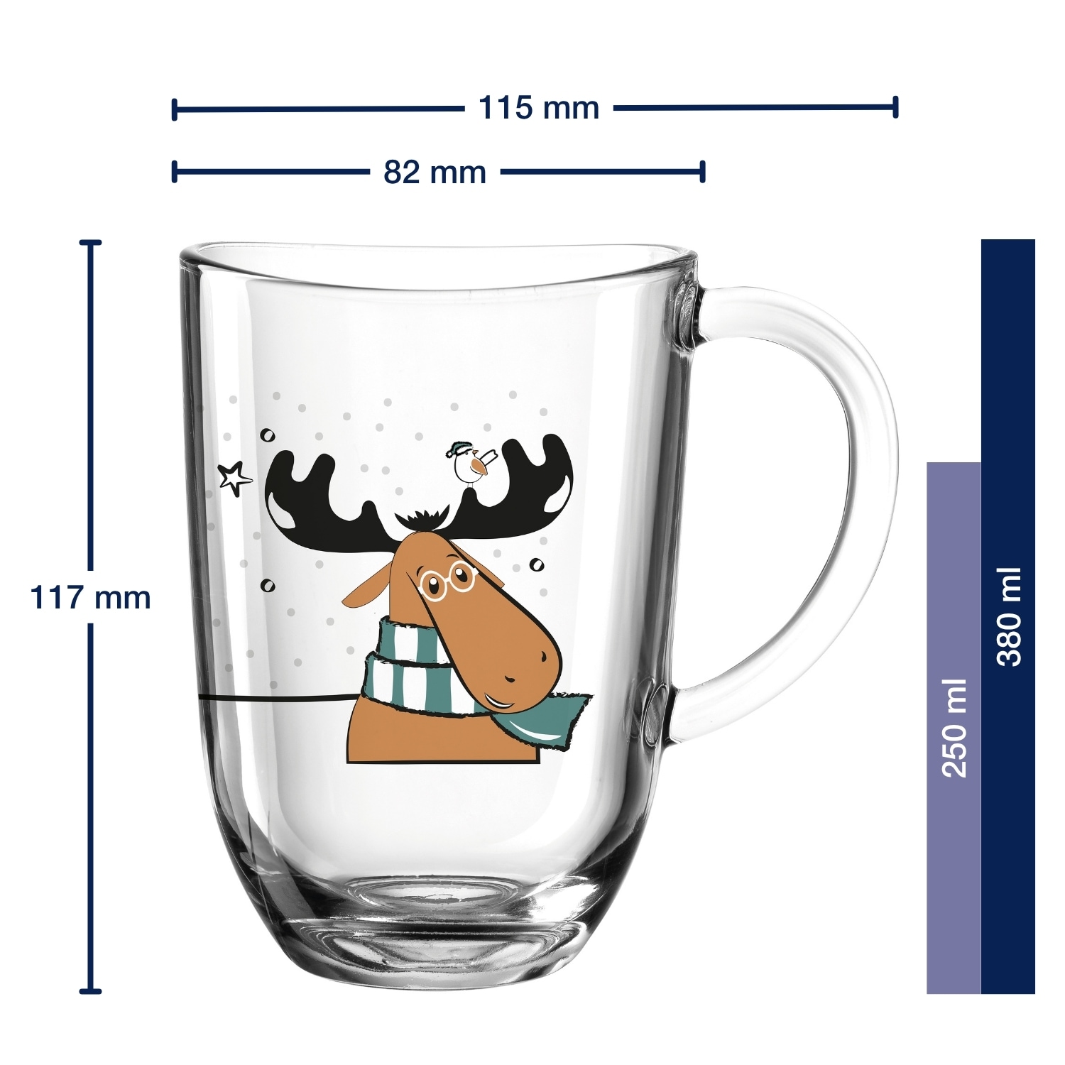 LEONARDO Tasse »SILENZIO mit Motiv«, (1 tlg.), Elch, 380ml