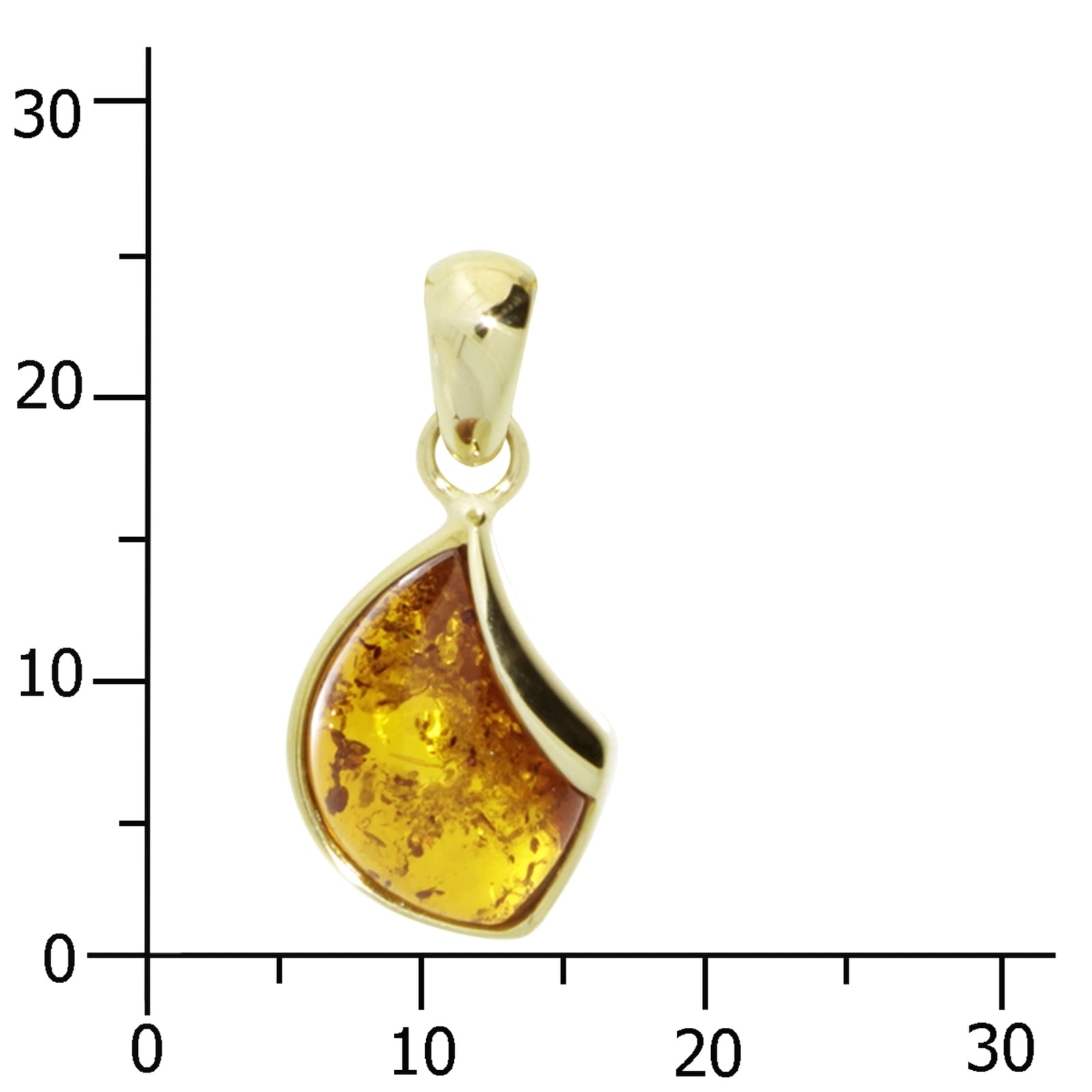 OSTSEE-SCHMUCK Kettenanhänger »- Jula 23 mm - Gold 333/000 - Bernstein«
