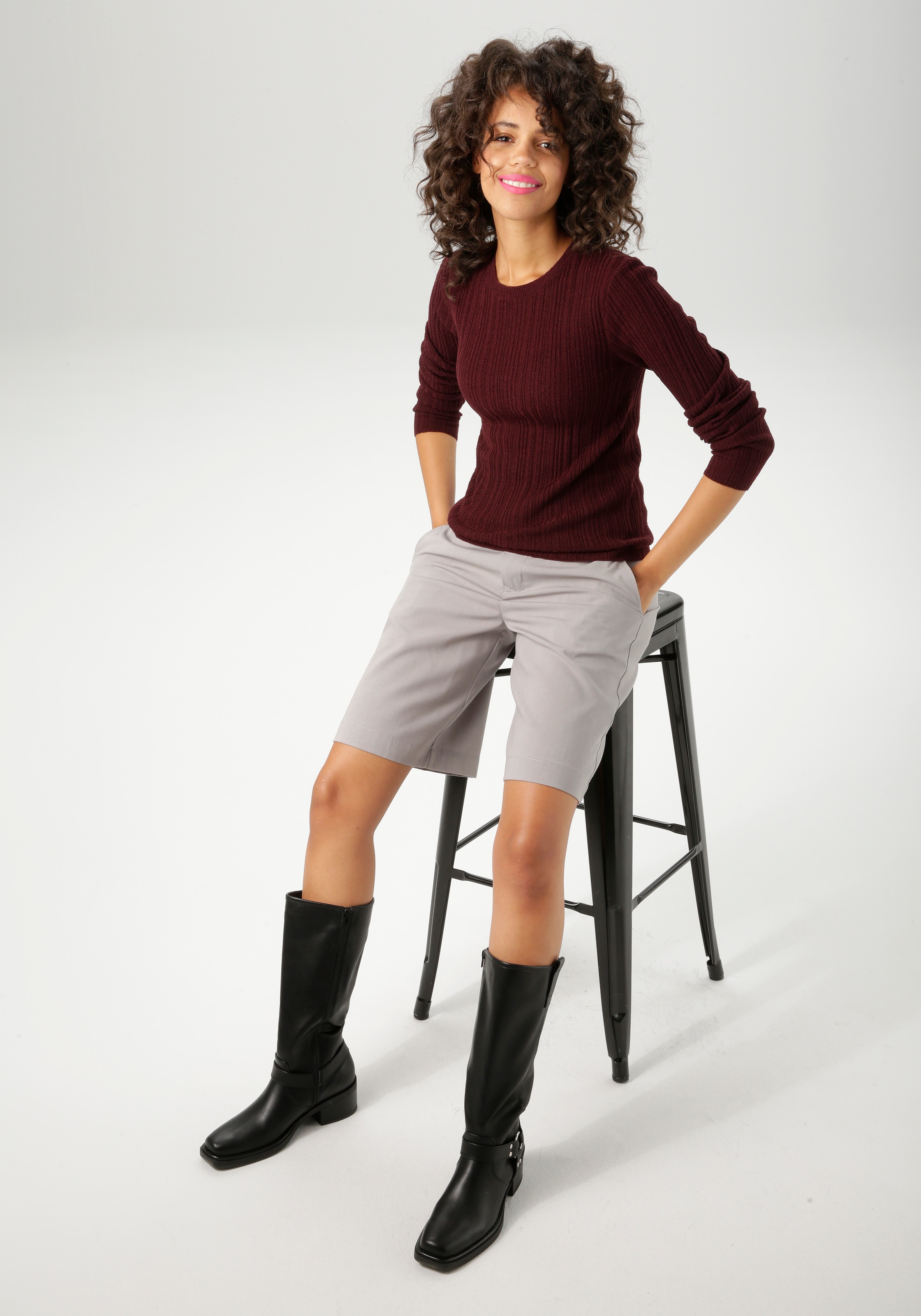 Aniston CASUAL Bermudas, mit weitem Bein - NEUE KOLLEKTION