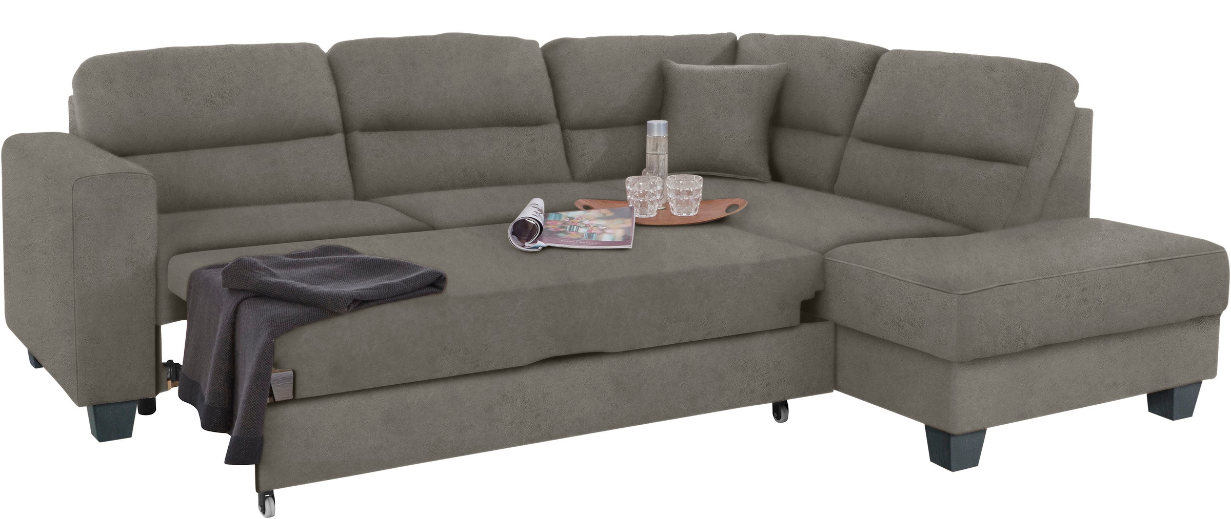 TRENDMANUFAKTUR Ecksofa »Chamber, L-Form«, inklusive einer Kopfstütze, wahlweise mit Schlaffunktion