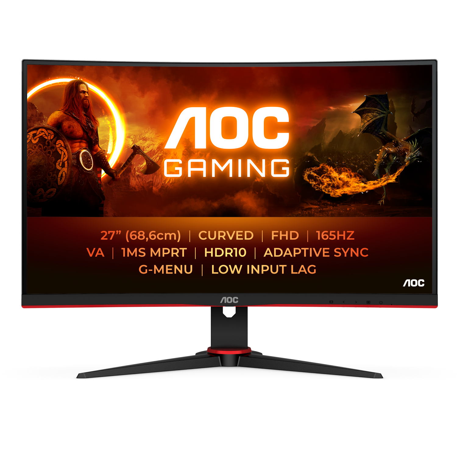AOC Gaming-Monitor »C27G2E/BK«, 68,5 cm/27 Zoll, 1920 x 1080 px, FHD, 1 ms Reaktionszeit, 165 Hz