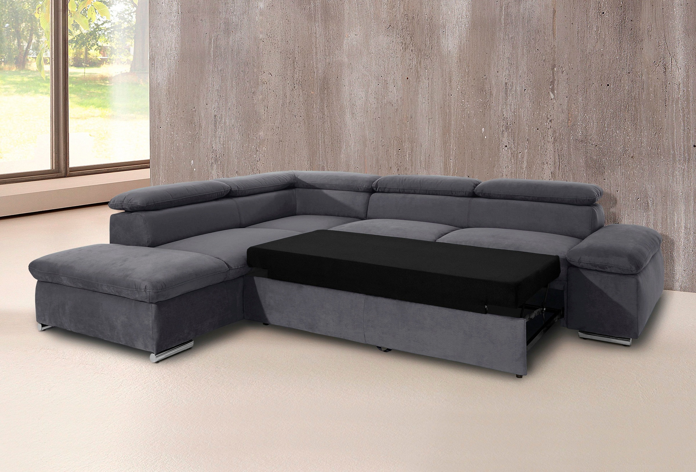 sit&more Ecksofa "Alcatraz L-Form", wahlweise mit Bettfunktion günstig online kaufen