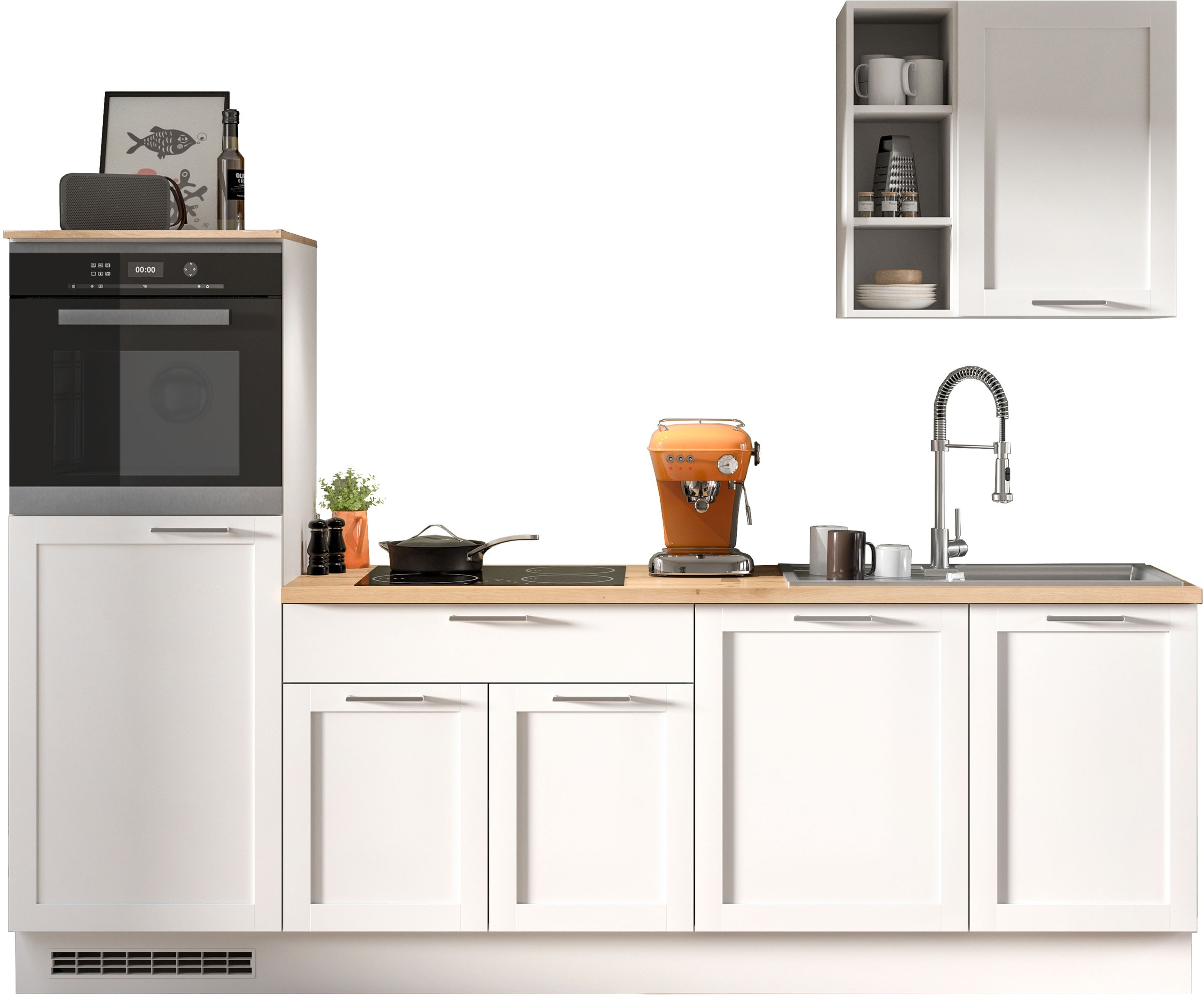 KOCHSTATION Küchenzeile "KS-Lulea", Breite 260 cm, ohne E-Geräte, mit 3 cm günstig online kaufen